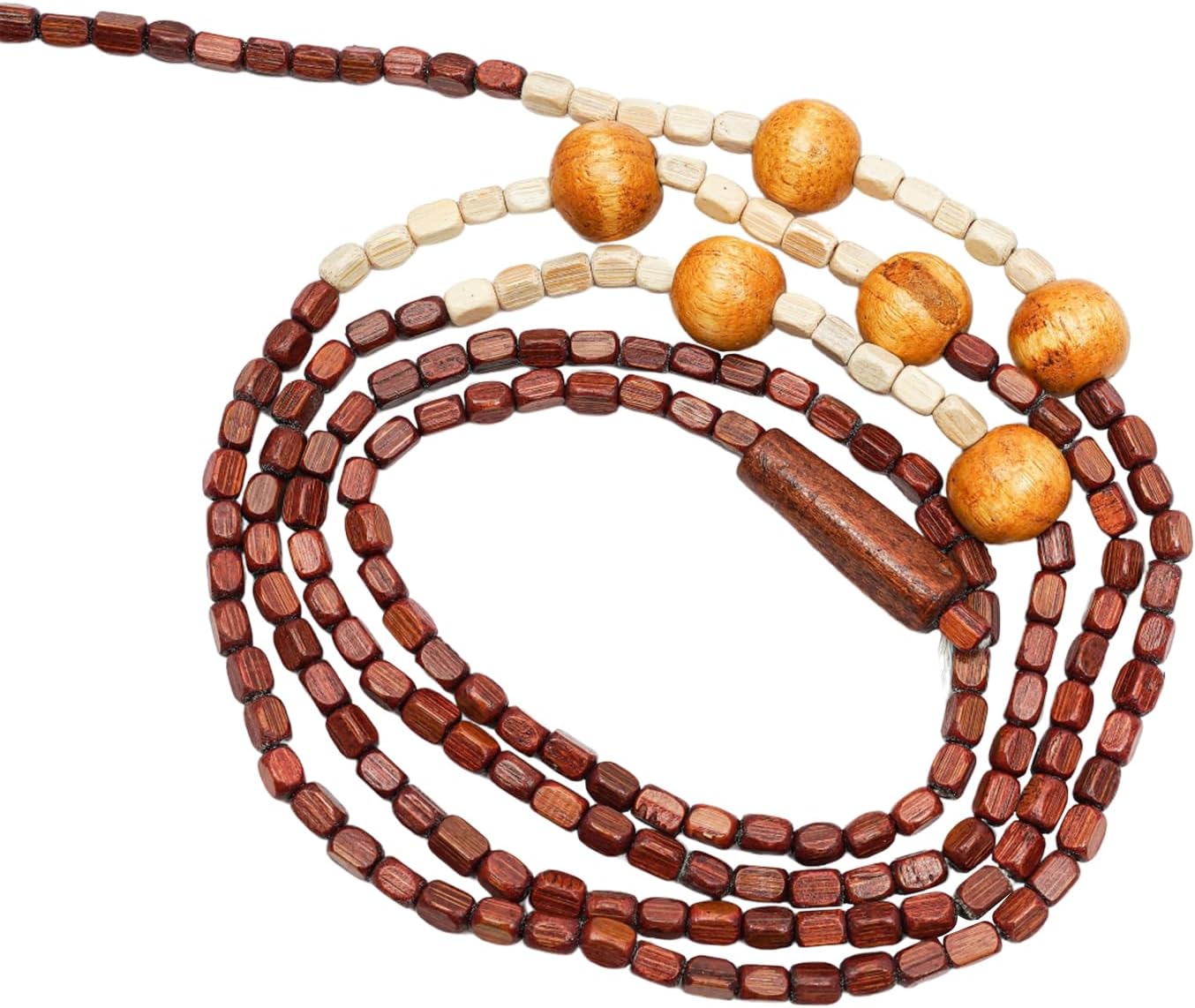 Natural Wood Bamboo Door Beaded Curtain with 52 Beads