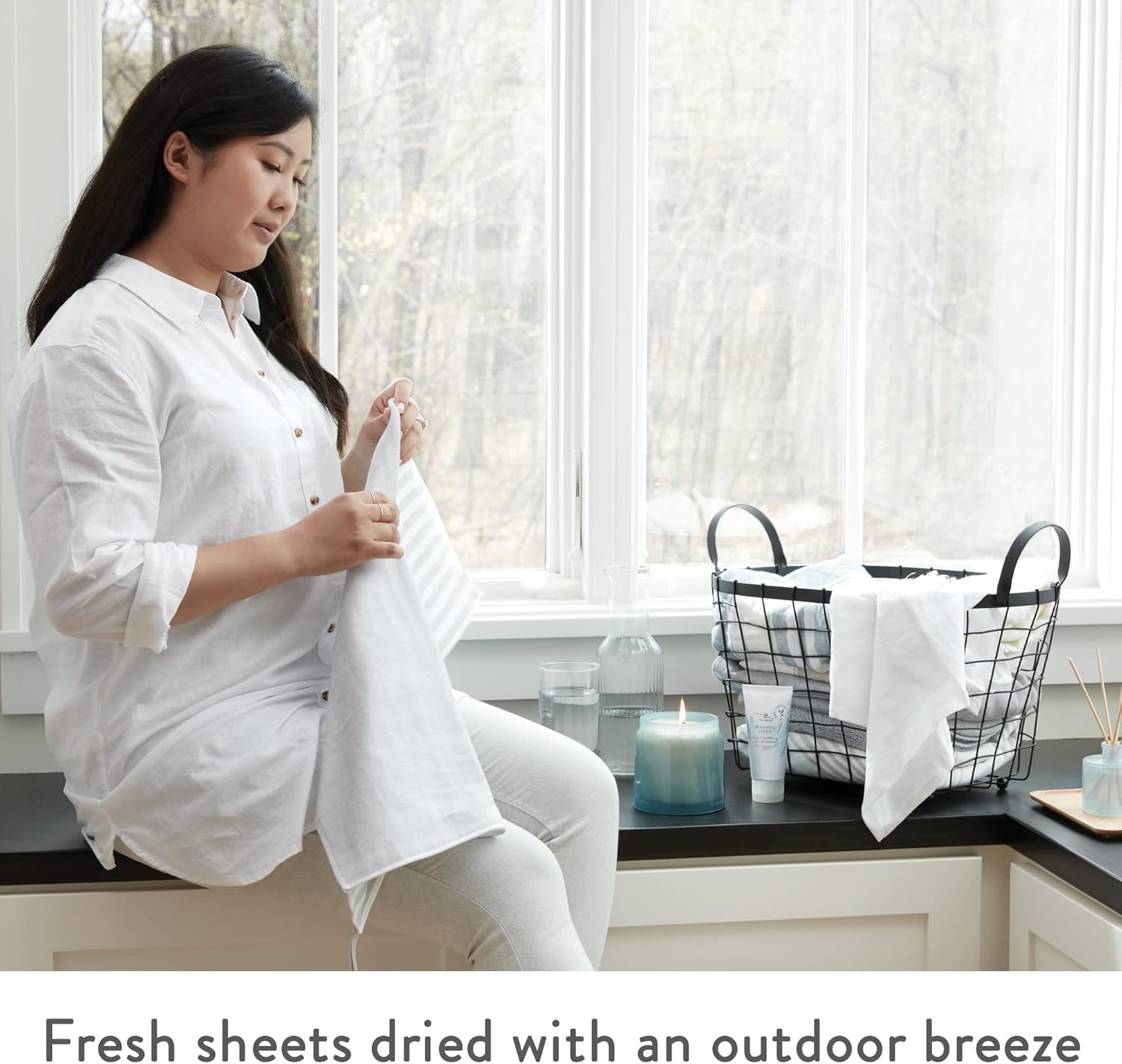 Thymes Fragrance Mist 3 Oz Washed Linen