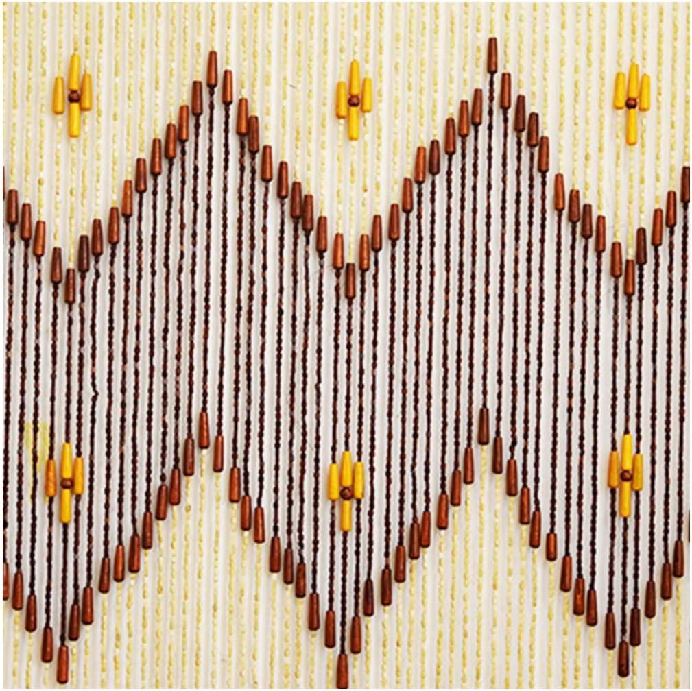 ZHOUXIAO Wood Bamboo Beaded Curtain for Doorway