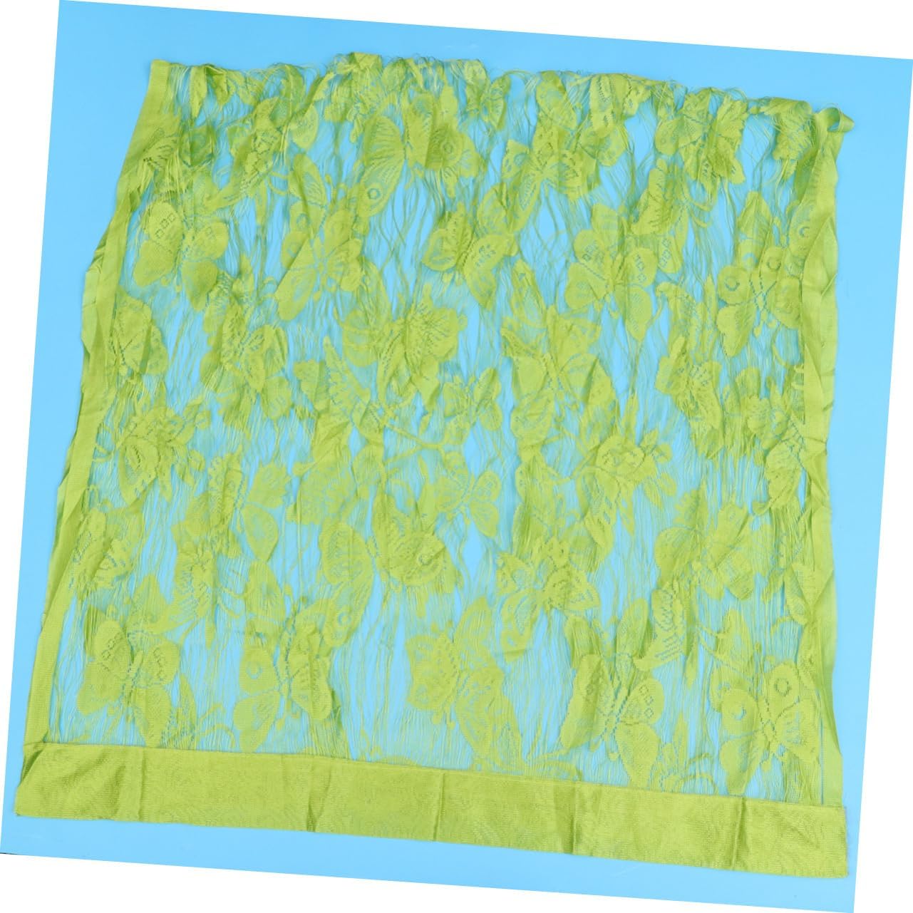 PRETYZOOM Green Strip Tassel Curtain Room Divider for Privacy and Natural Light