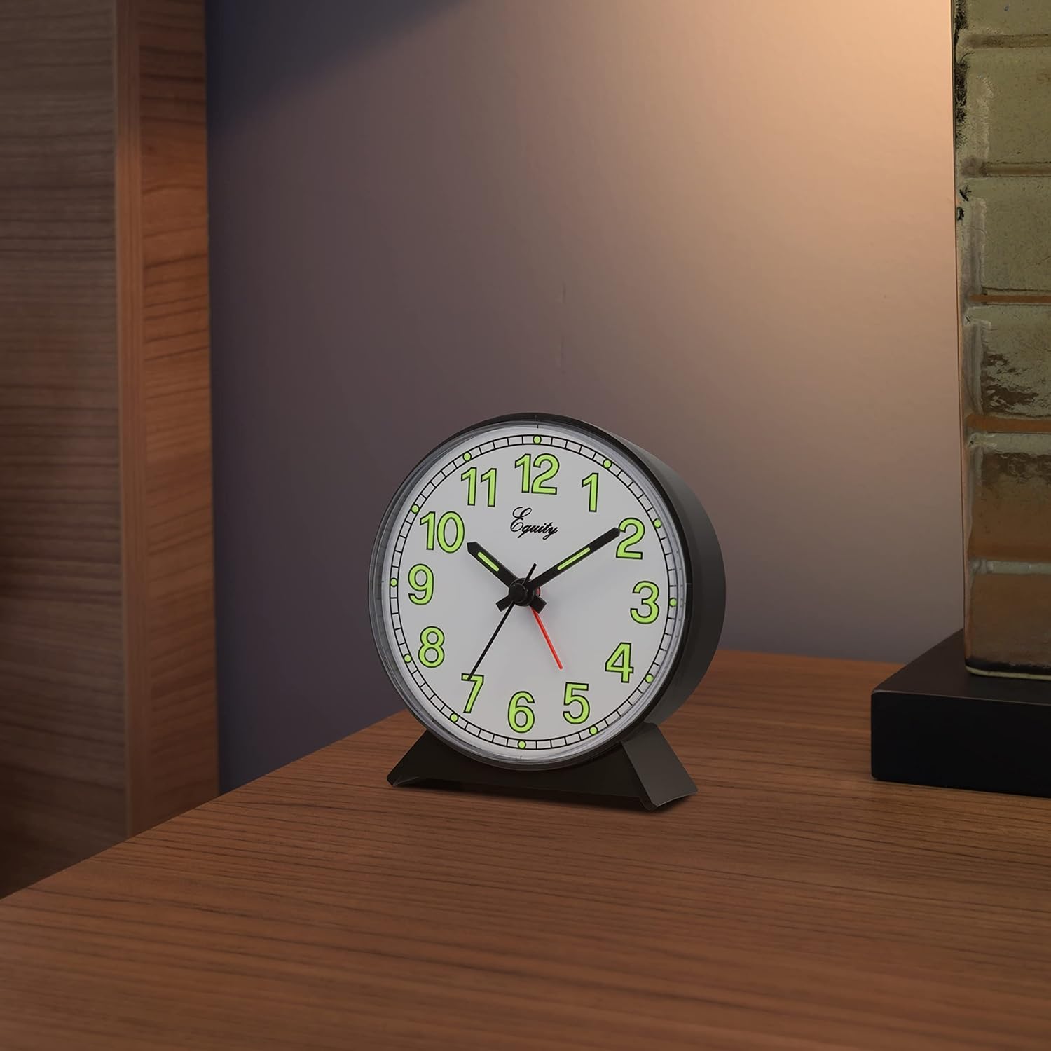 La Crosse Technology Equity Black Battery Operated Analog Alarm Clock