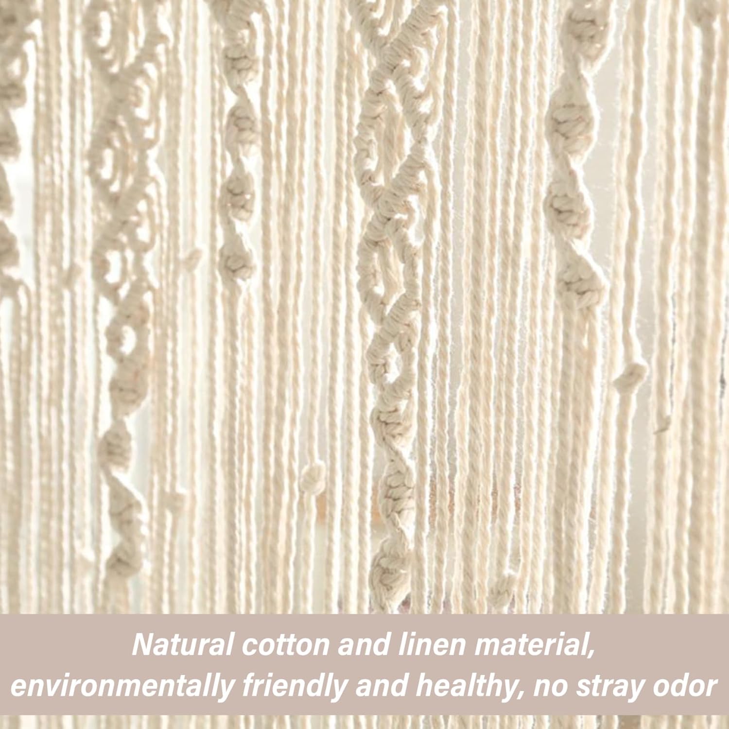 Boho Curtains 37x79 Inch Cotton Woven Macrame Decorative Room Divider
