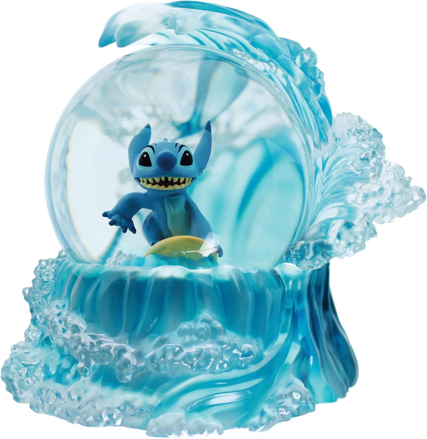 Enesco Disney Showcase Lilo and Stitch Surfing Water Globe 6 Inch Blue