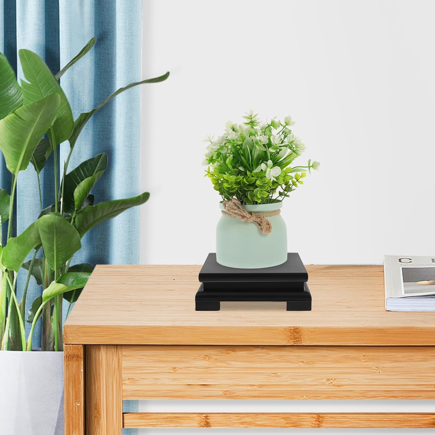 Versatile Wooden Display Stand for Plants and Decor
