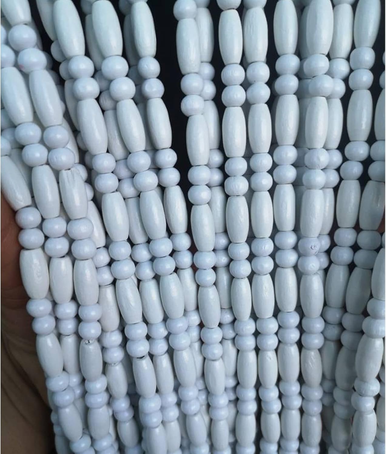 Natural Wood Beaded Curtain for Living Room and Bedroom