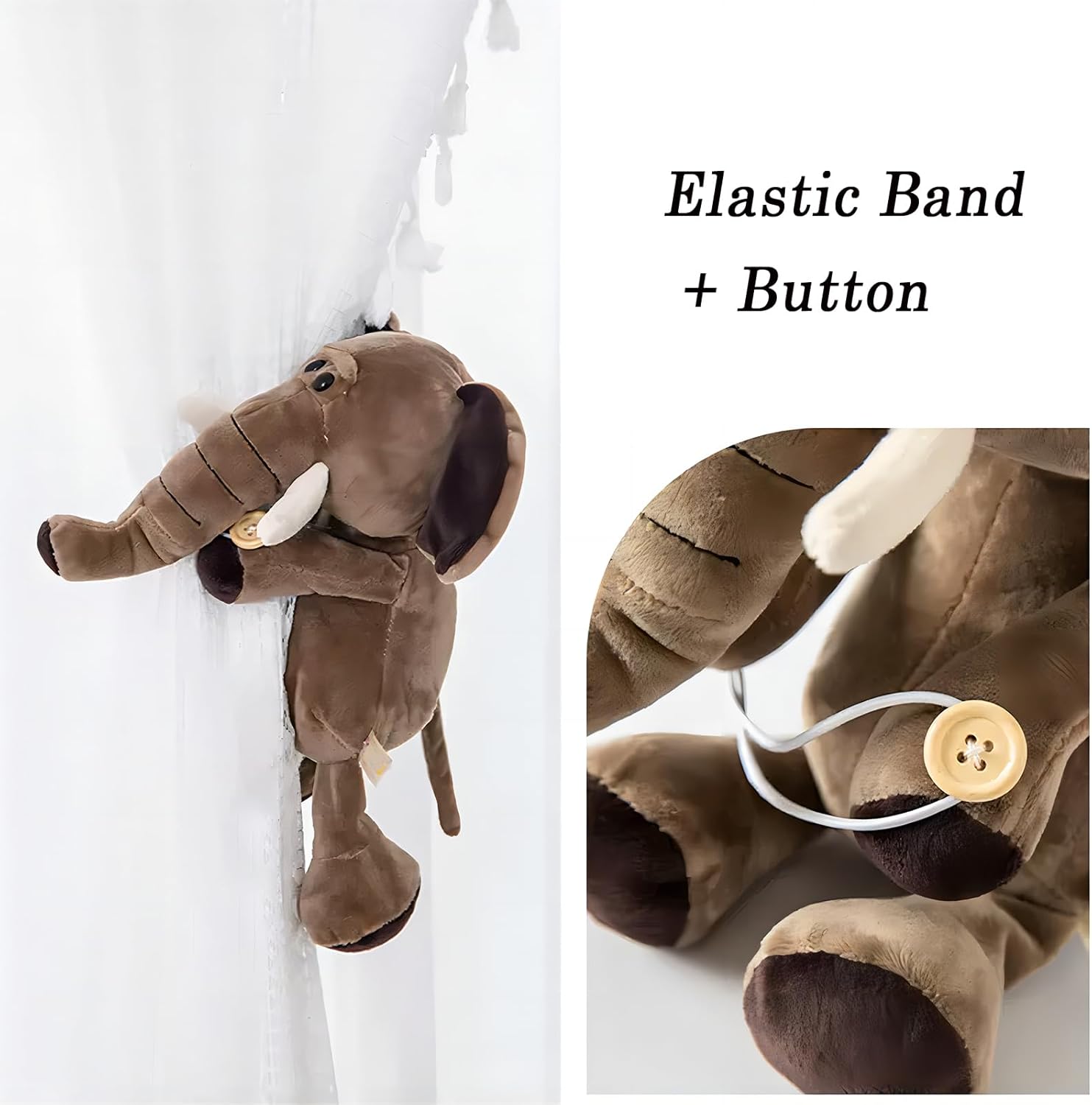 Vmogeicons Cute Animal Curtain Tiebacks 1 Pair Elephant Style