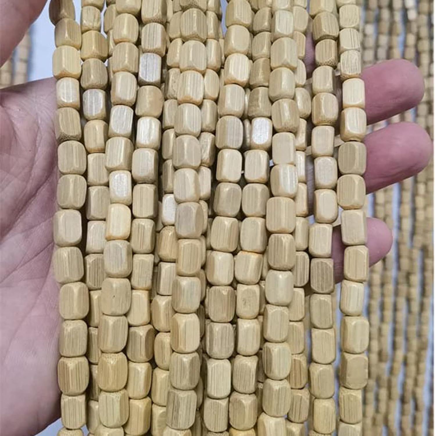 Handmade Bamboo Beaded Curtain for Bedroom and Doorway