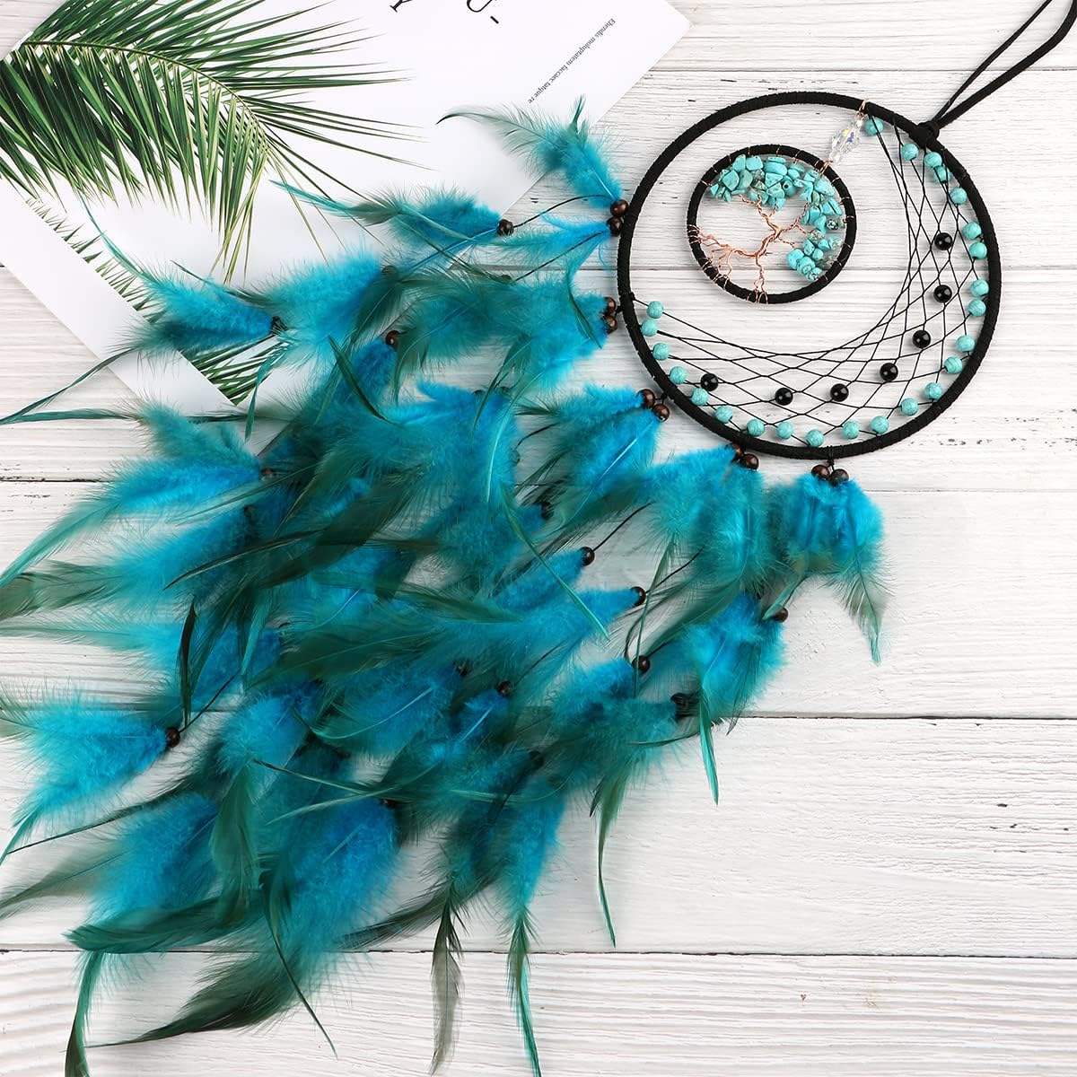 Cyan Blue Dream Catchers Wall Decor for Bedroom