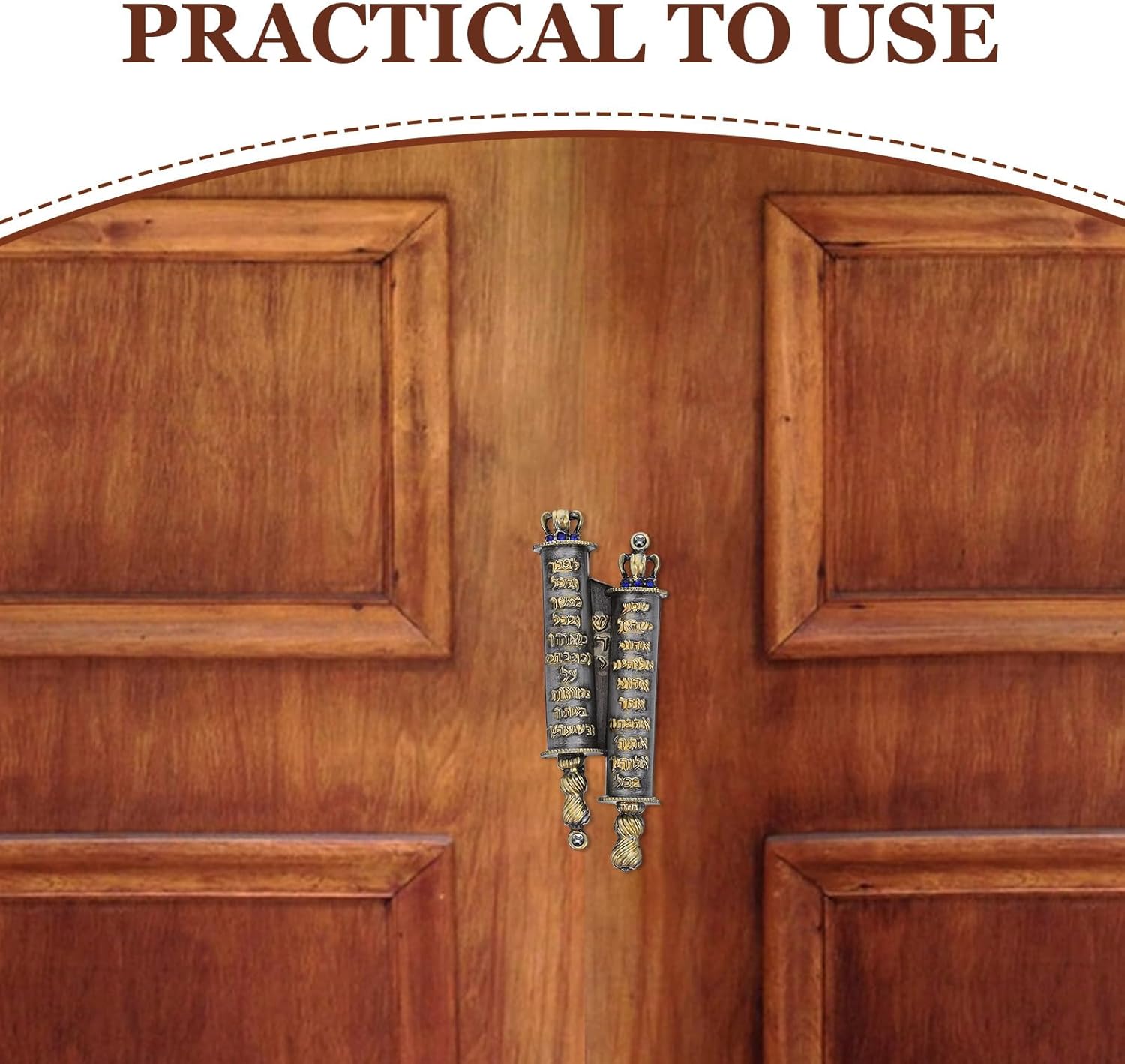LUOZZY 1pc Deep Gray Mezuzah Door Blessing Ornament