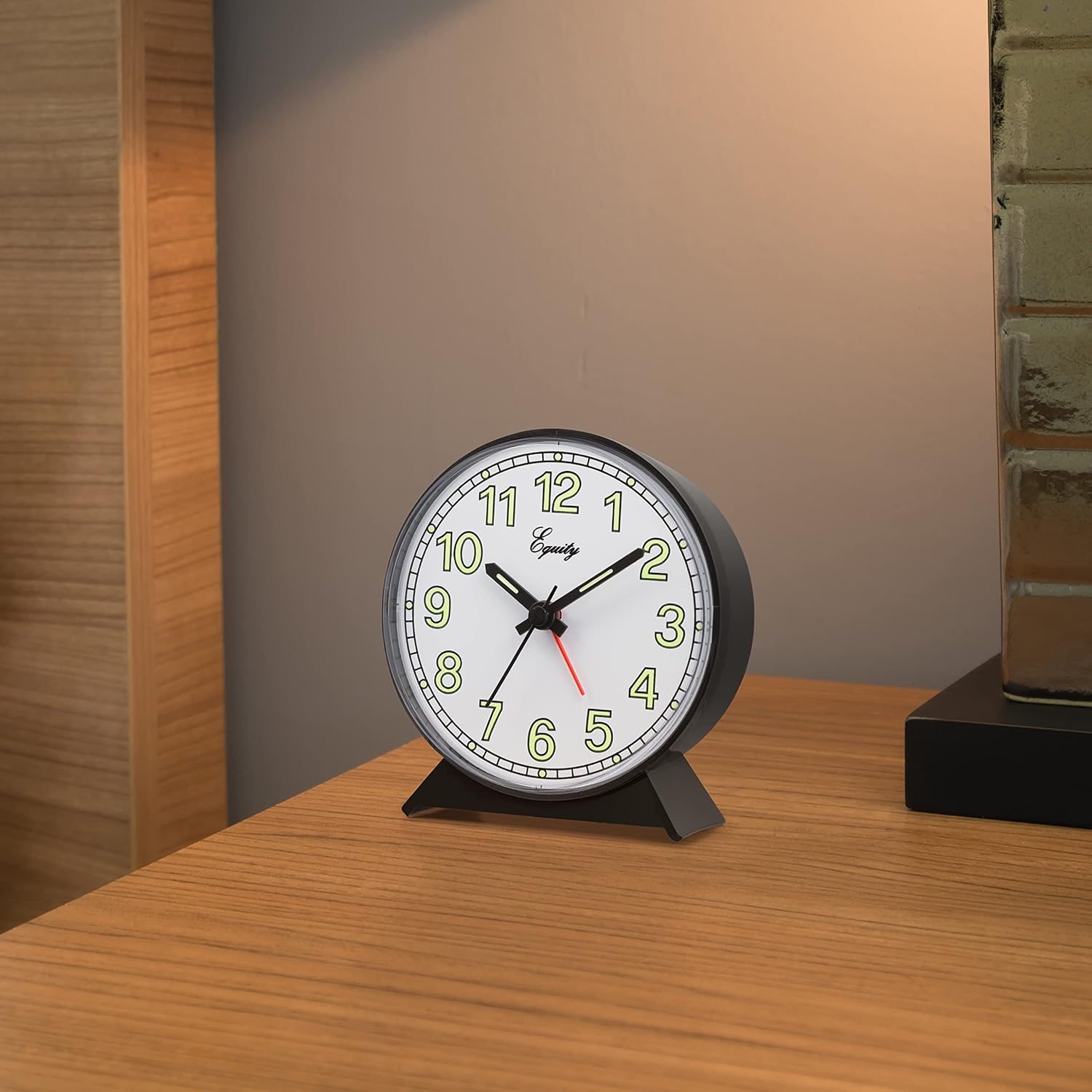 La Crosse Technology Equity Black Battery Operated Analog Alarm Clock