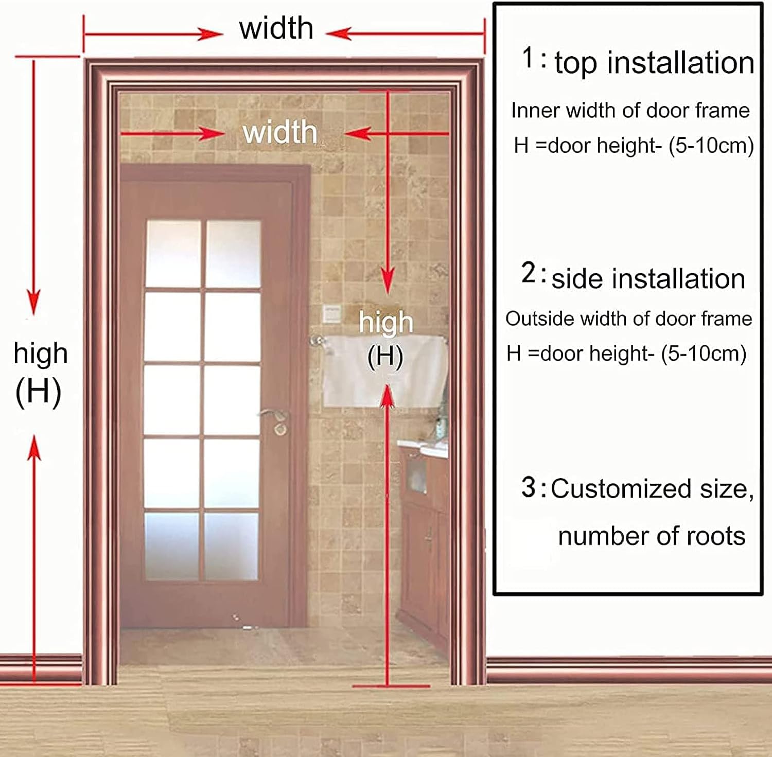 Wcxixo Wooden Bamboo Beaded Curtain for Doorway