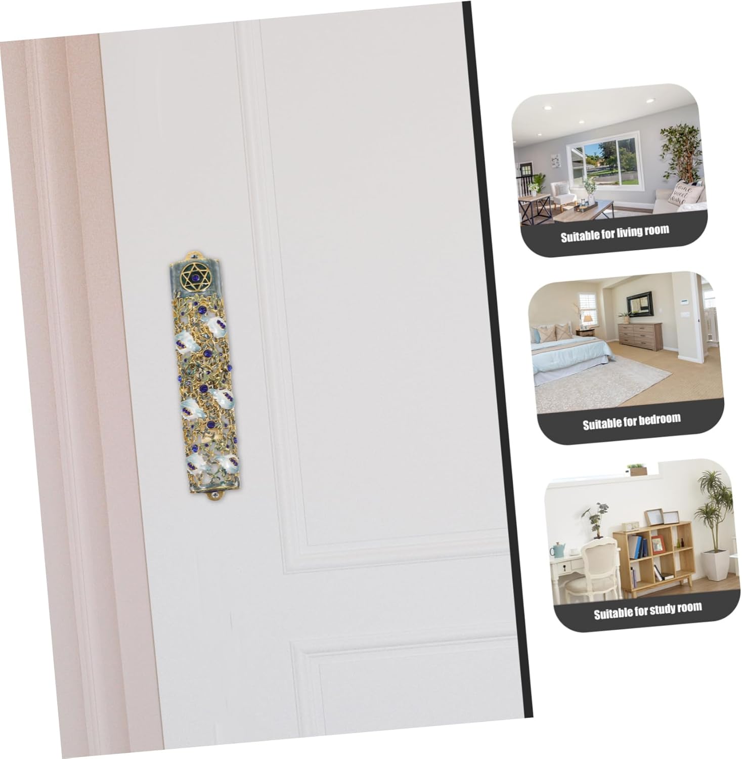 Wakauto Mezuzah Door Accent with Blessing Scripture