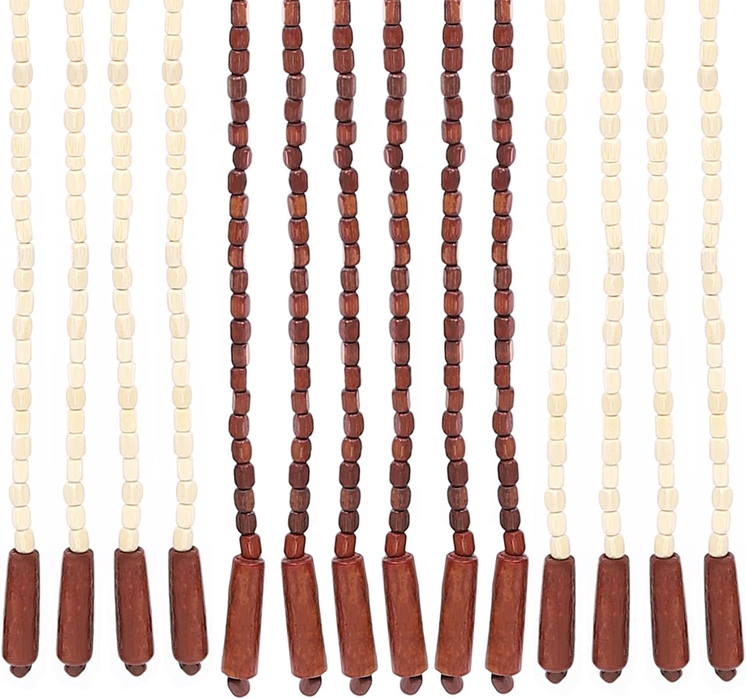 Oiveinya Bamboo Wood Beaded Curtain 52 Strings