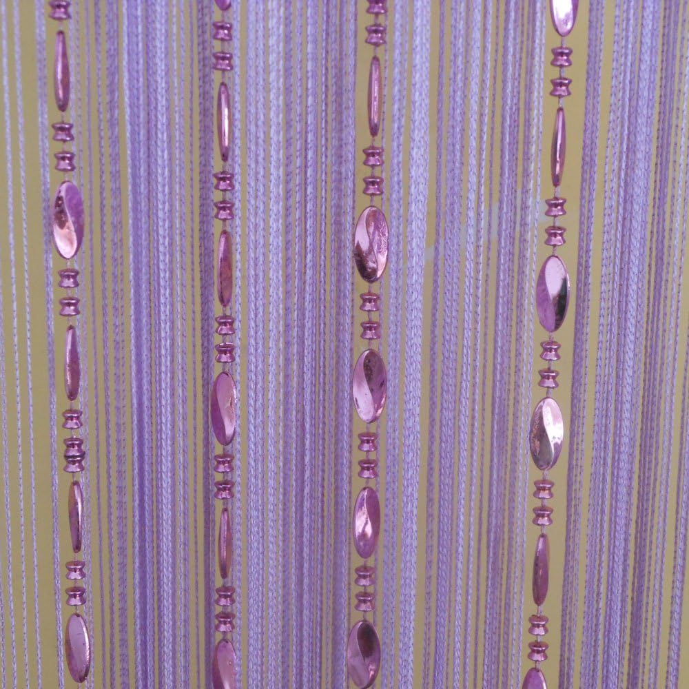 Tangpan 100cmx200cm Purple Beaded Decorative Curtain