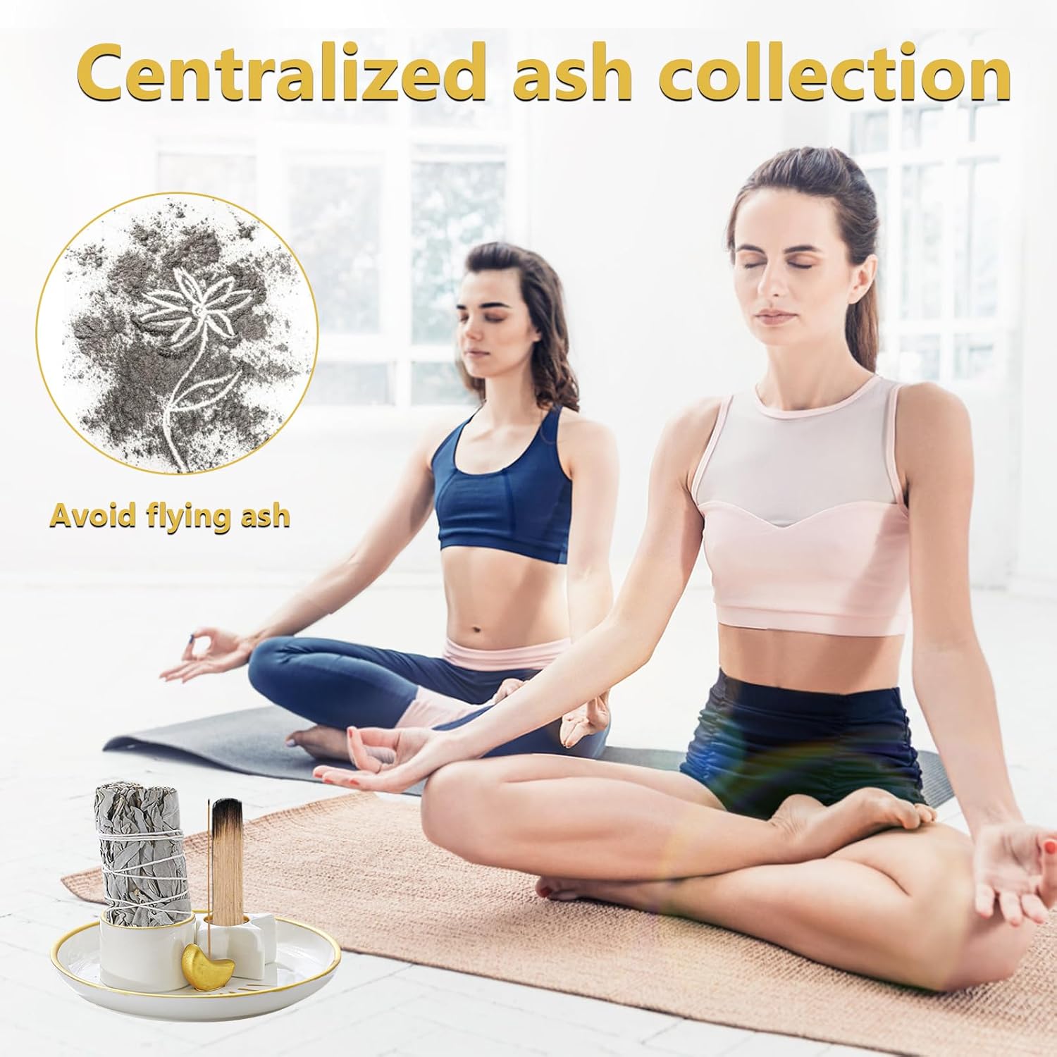 4 in 1 Incense Holder for Sage Palo Santo and Candles