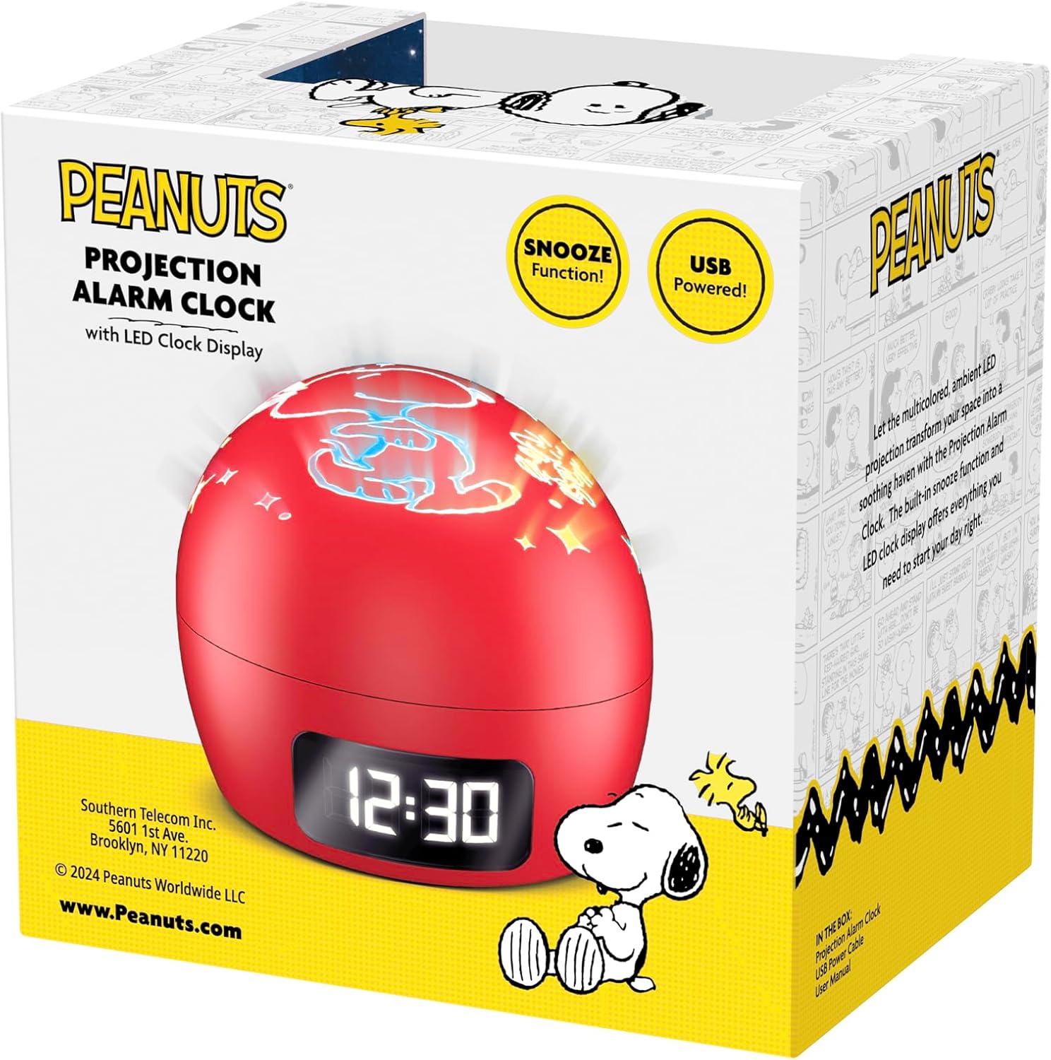 Peanuts Ambient Light Clock with Multi-Alarm