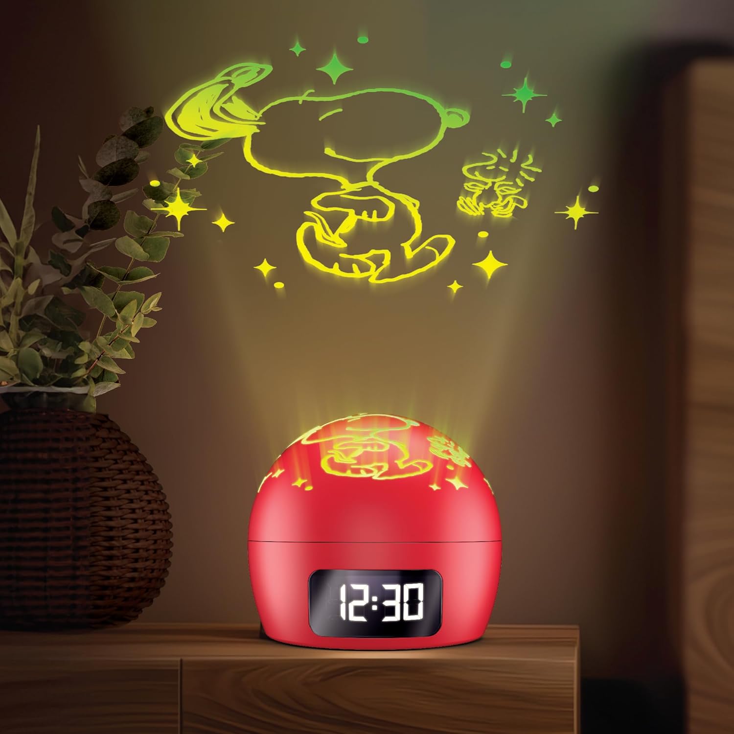 Peanuts Ambient Light Clock with Multi-Alarm