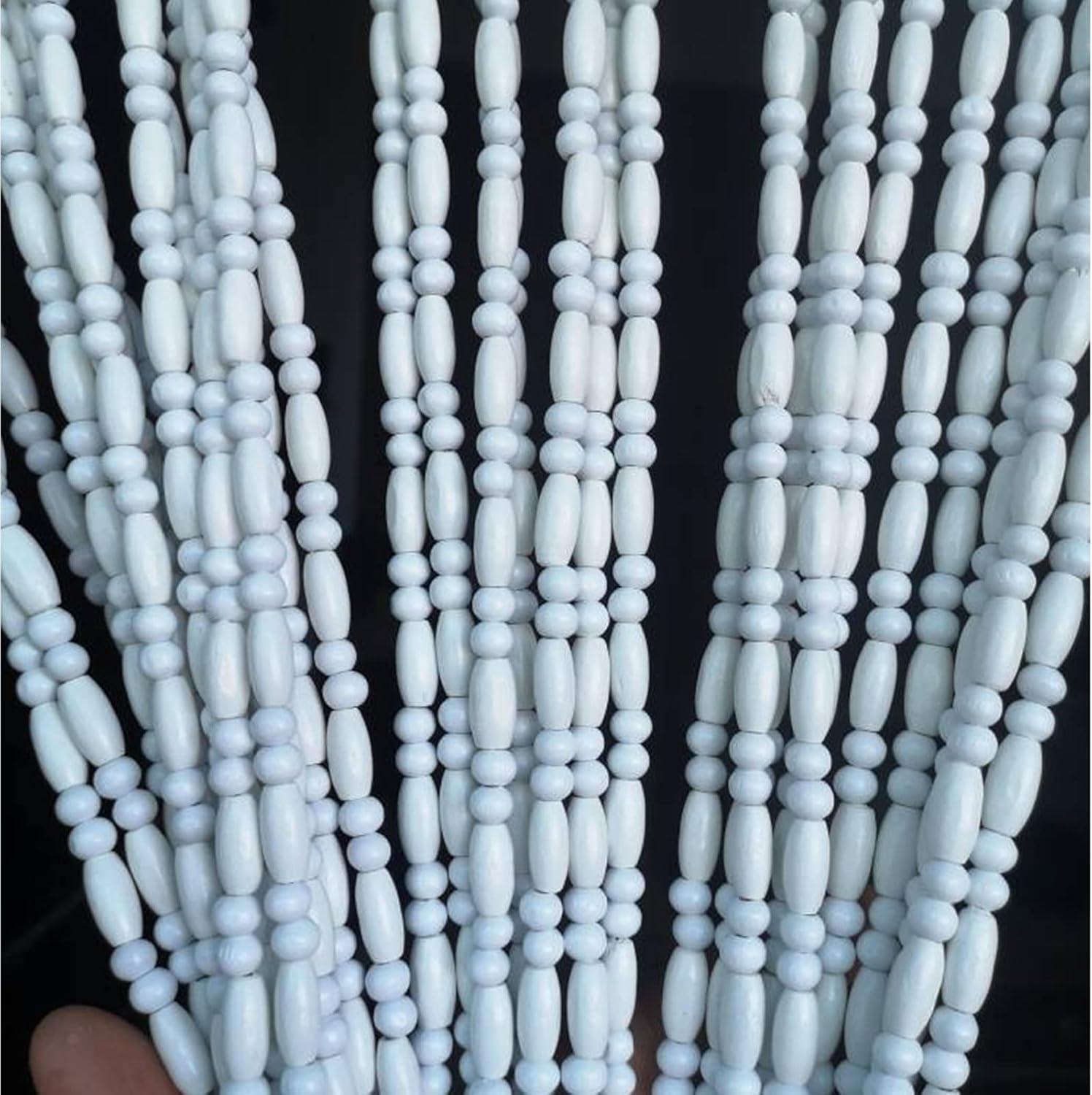Natural Wood Beaded Curtain for Living Room and Bedroom