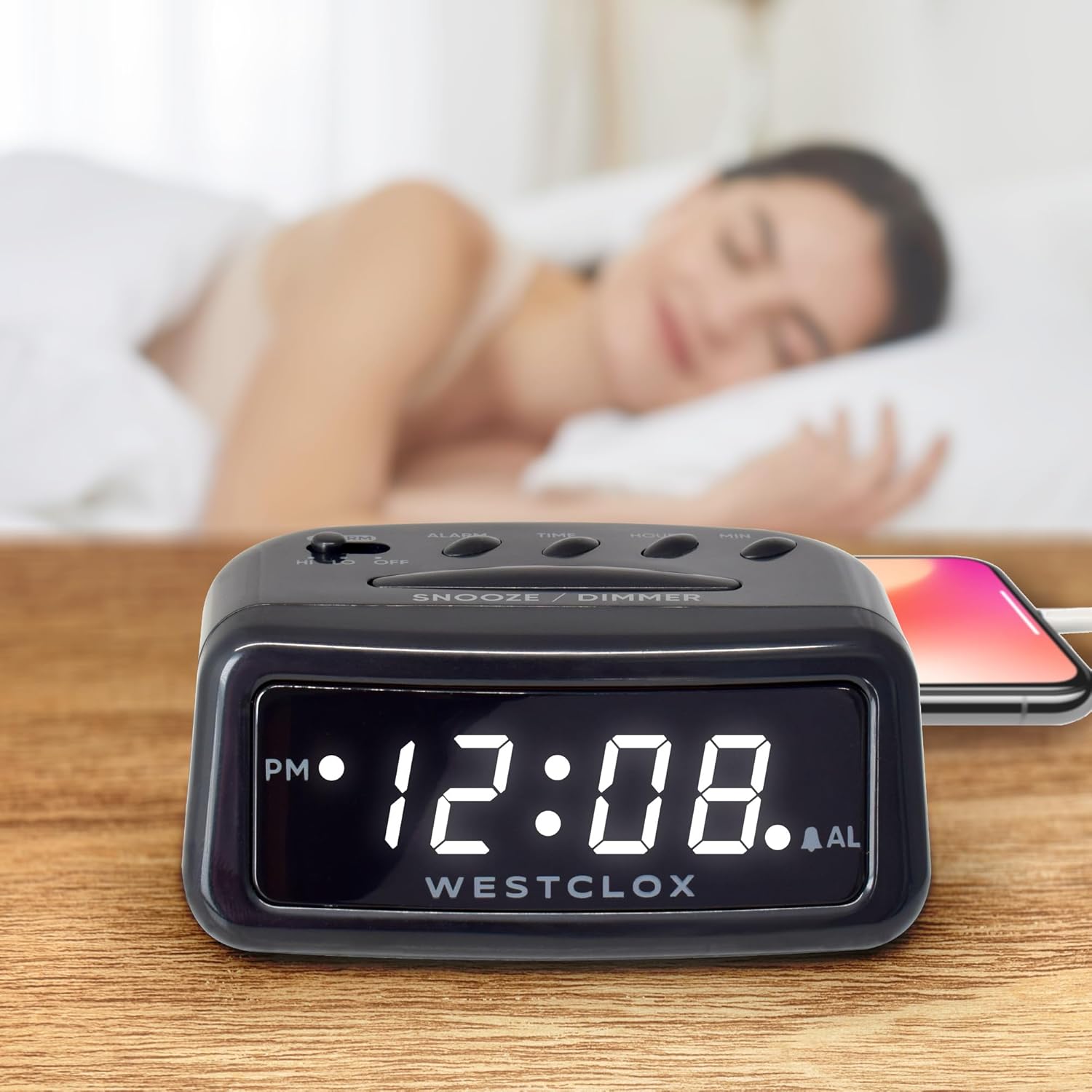 Westclox Digital LED Alarm Clock with Battery Backup