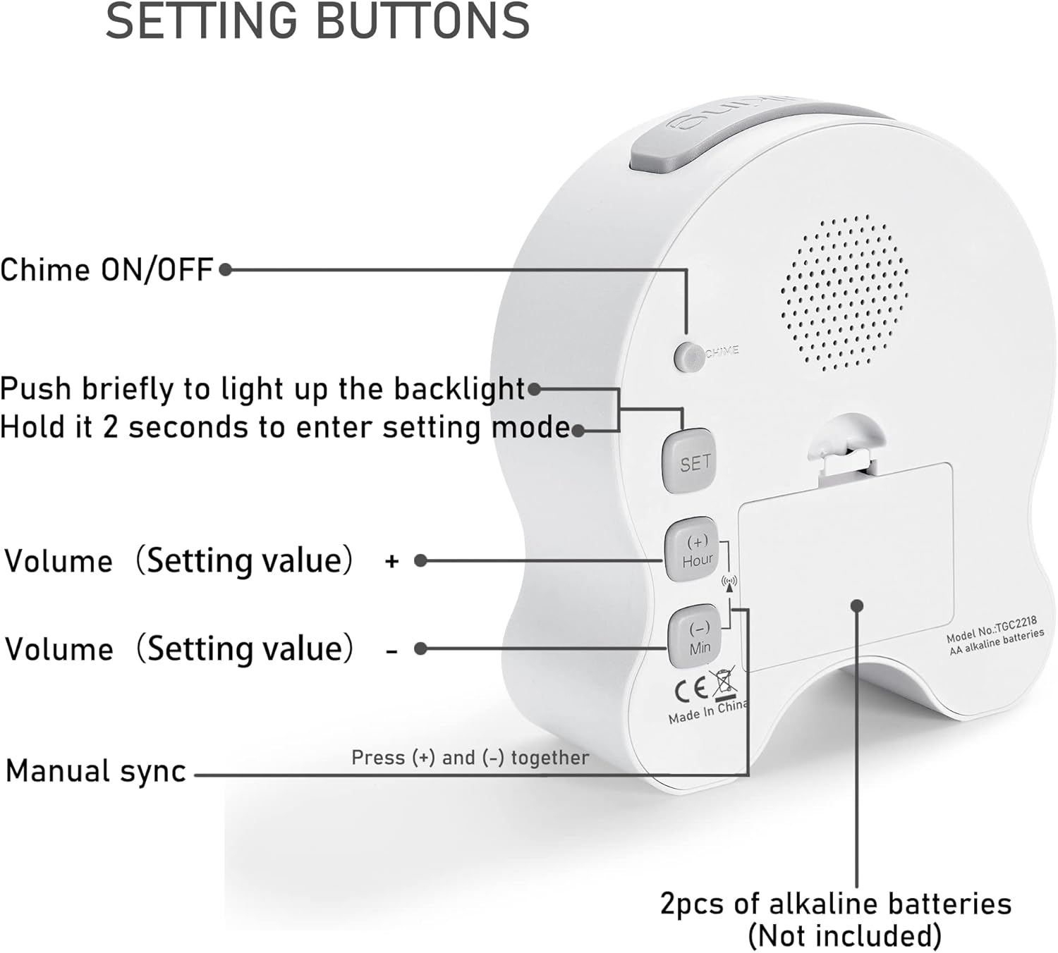 Hearkent Atomic Talking Clock with Snooze and Light