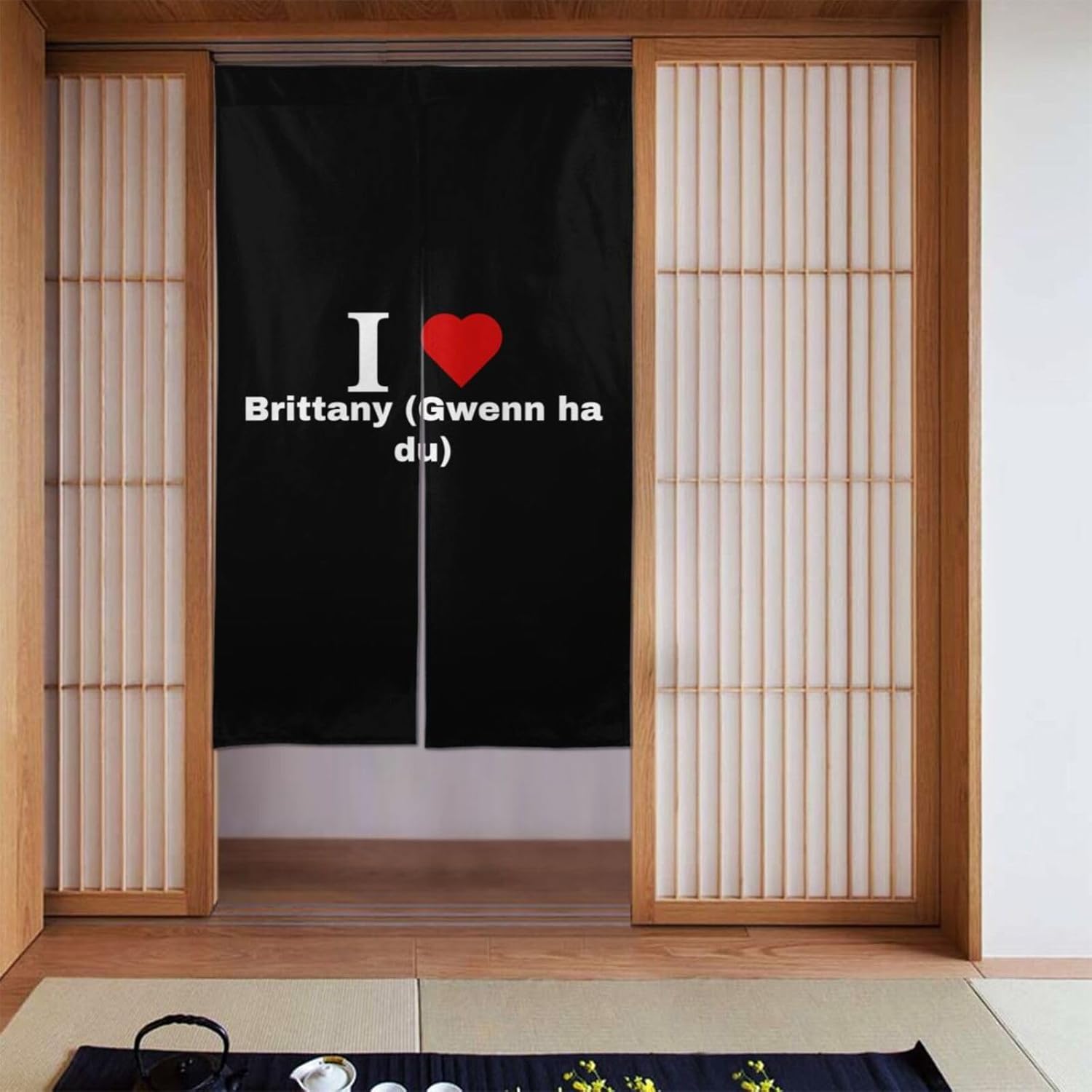 MULIHU I Love Brittany Blackout Curtains for Doorway