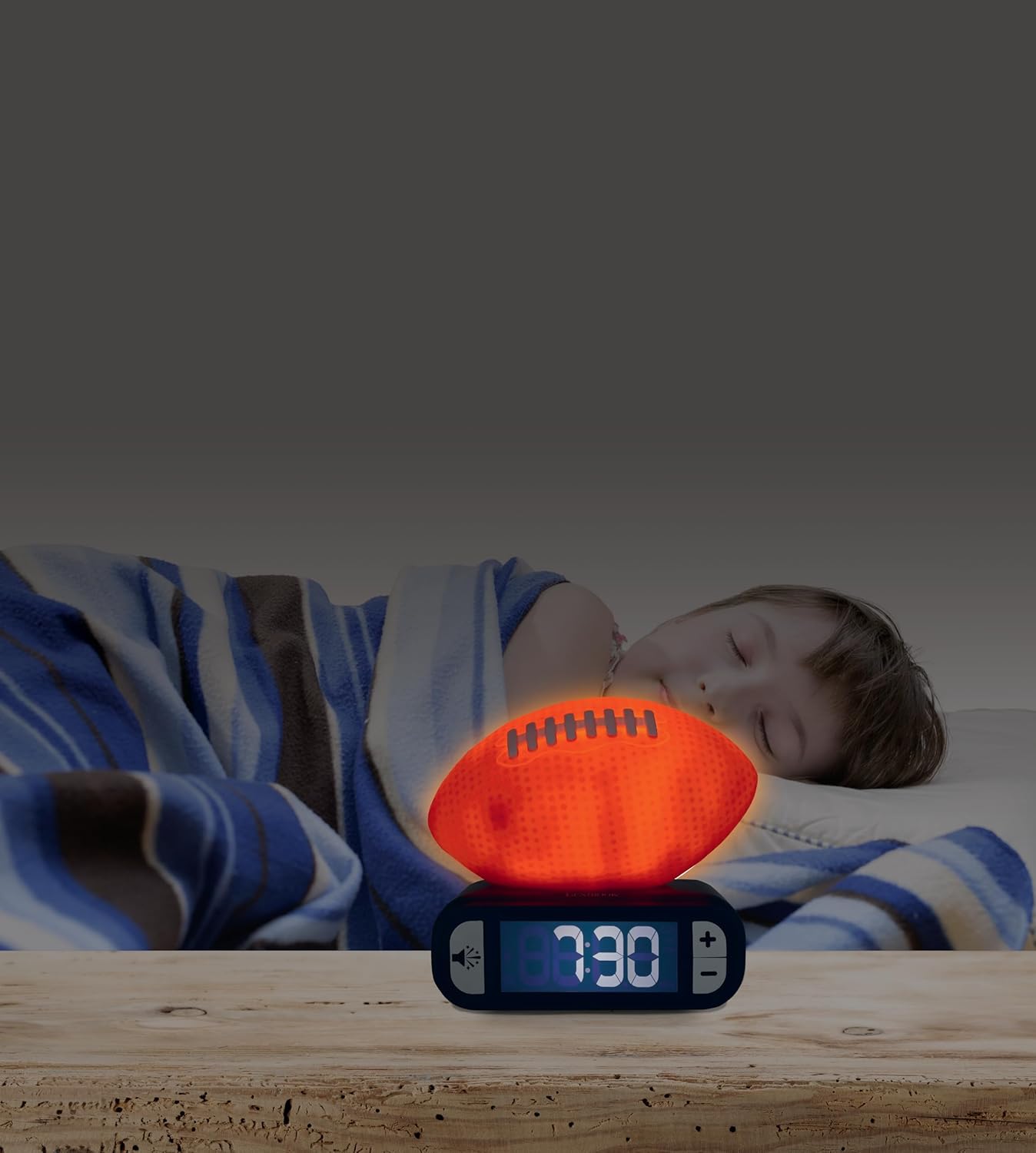 LEXiBOOK American Football Night Light Alarm Clock