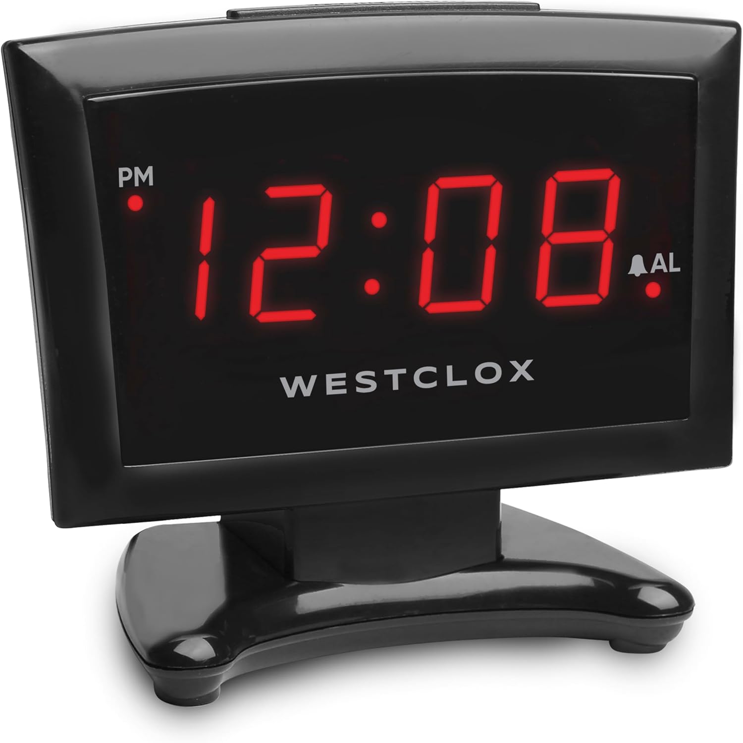 Westclox Plasma LED Alarm Clock for Adults with USB-C Charging