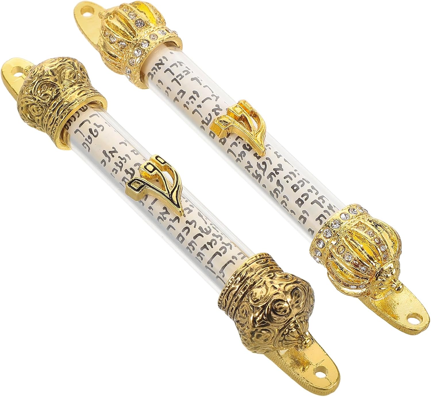 LUOZZY 2pcs Metal Mezuzah with Scroll Door Decor