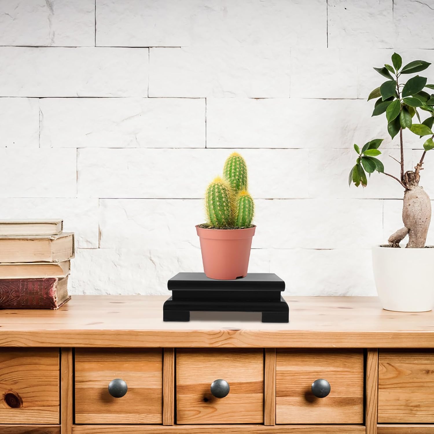 Versatile Wooden Display Stand for Plants and Decor