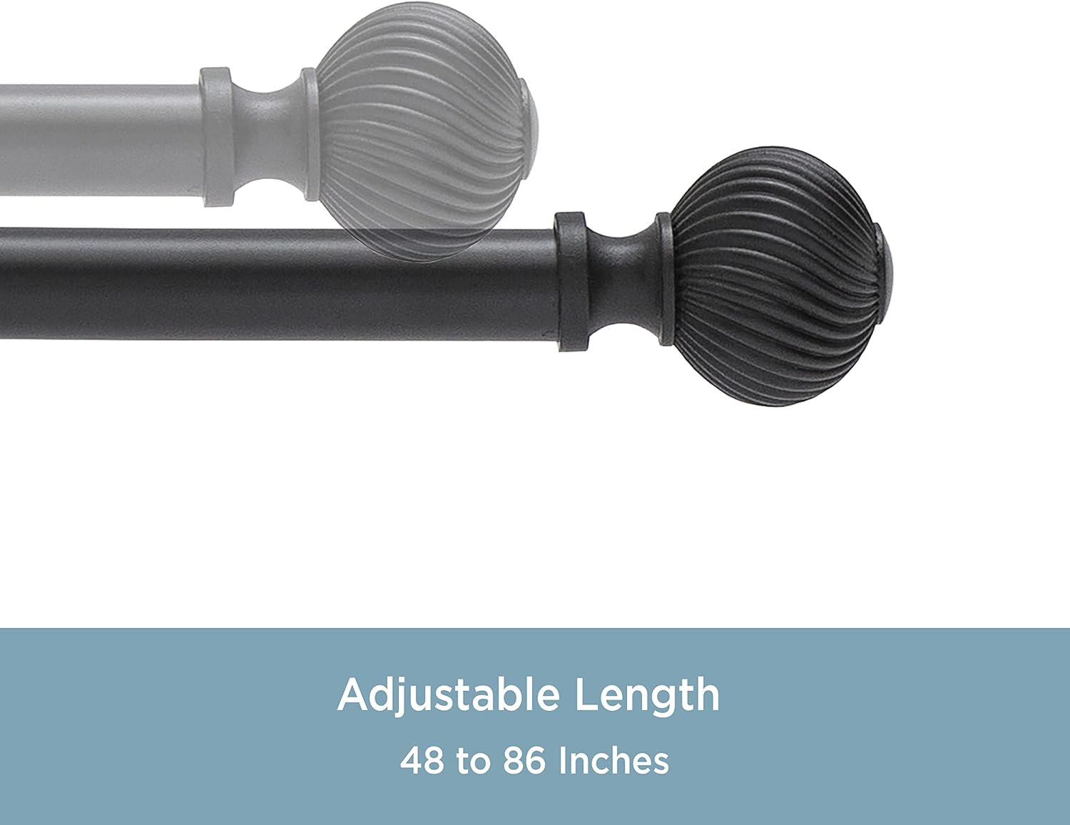 Kenney AZ71891 Vivienne Swirl Ball End Window Rod