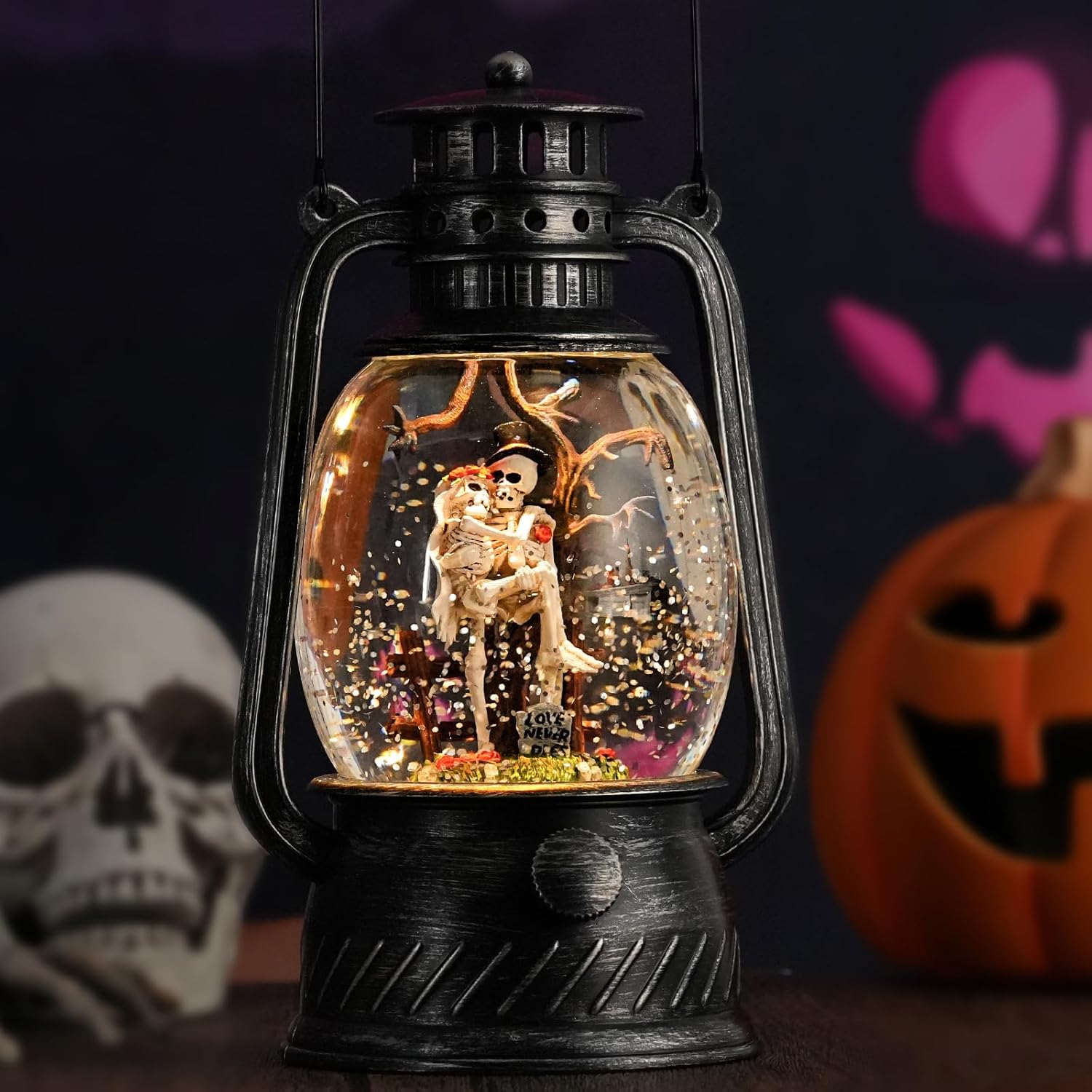 Halloween Snow Globe with Music and Light