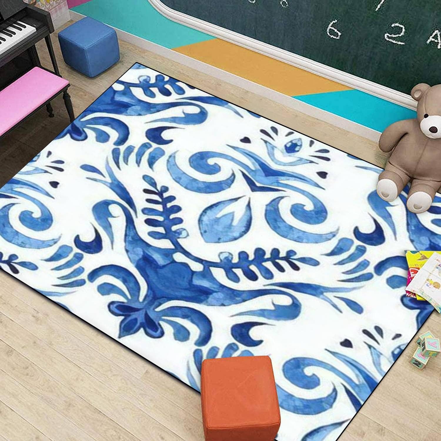 Modern 3D Printed Area Rug for Home Decor