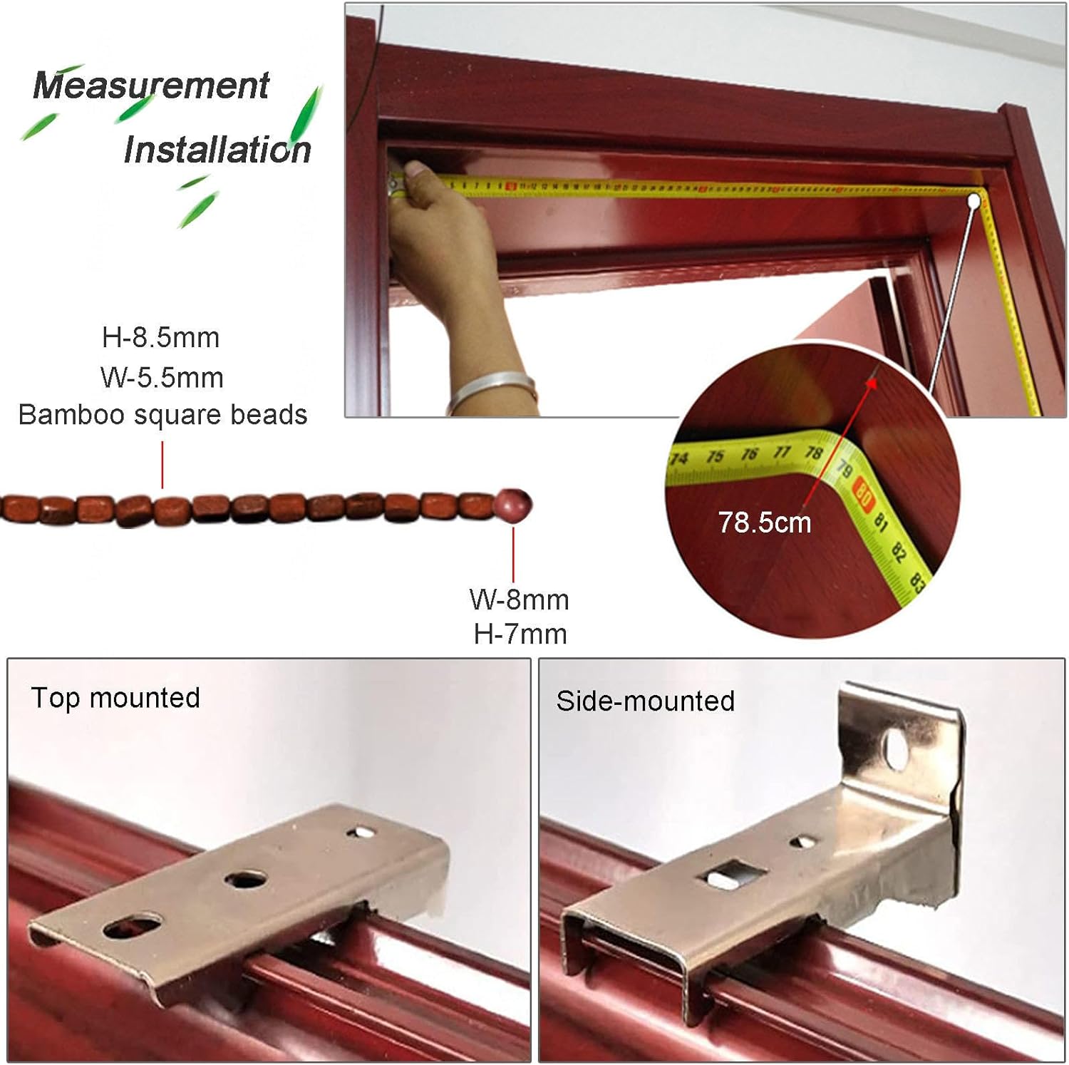 Wooden Beaded Bamboo Door Curtain 100 Strands
