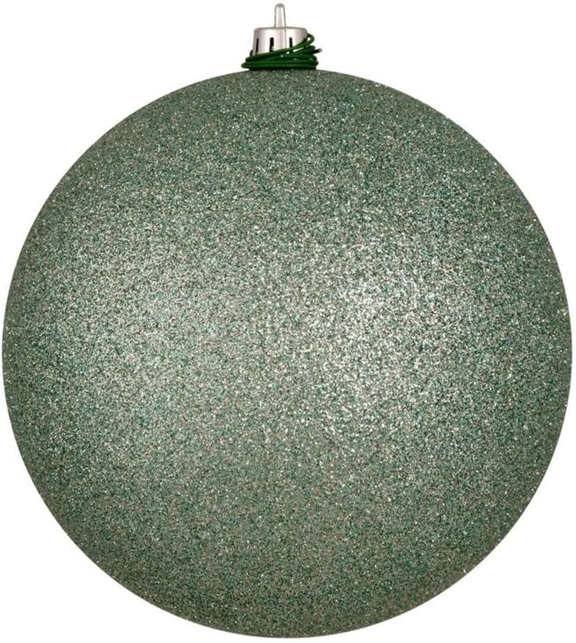 Frosty Mint Glitter Ball Ornament 3 Inch