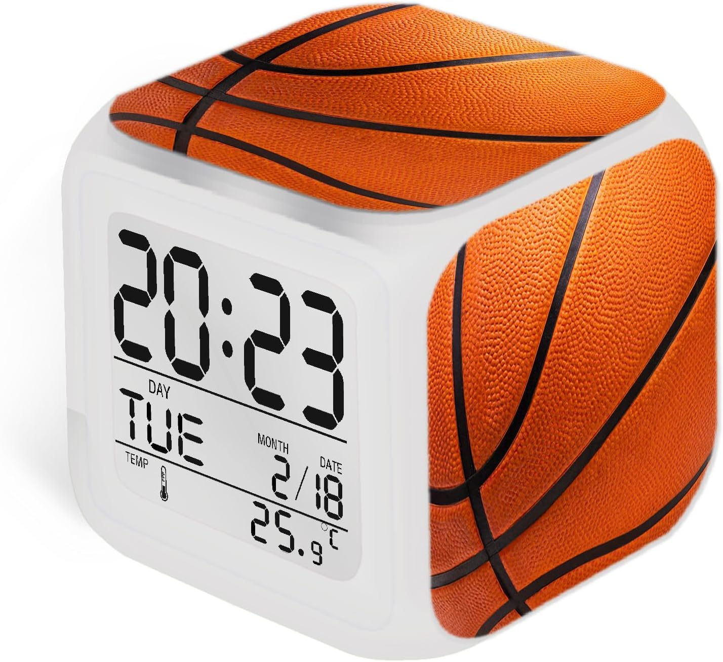 Basketball Alarm Clock with LED Nightlight