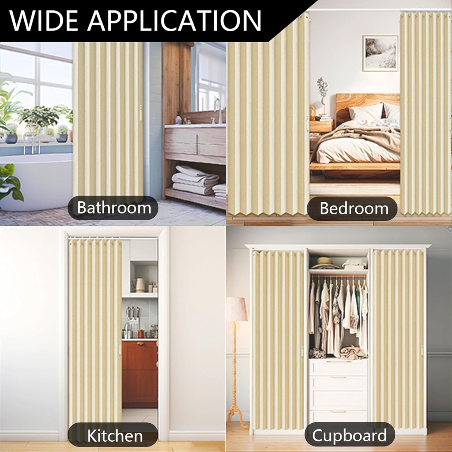 SK Studio Blackout Door Curtains 1 Panel White 55W x 79L