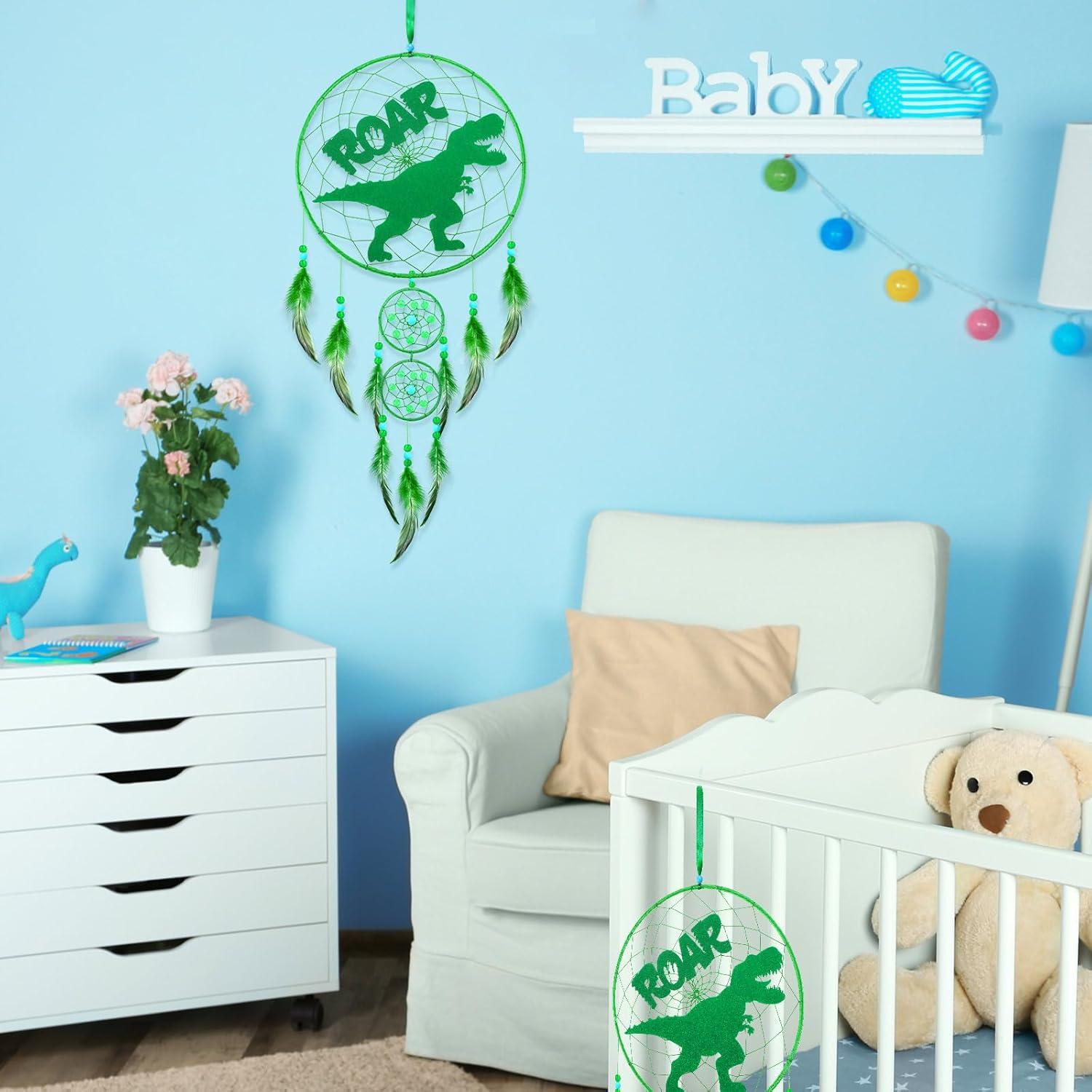 Dinosaur Dream Catcher Kit for Kids Room Decor
