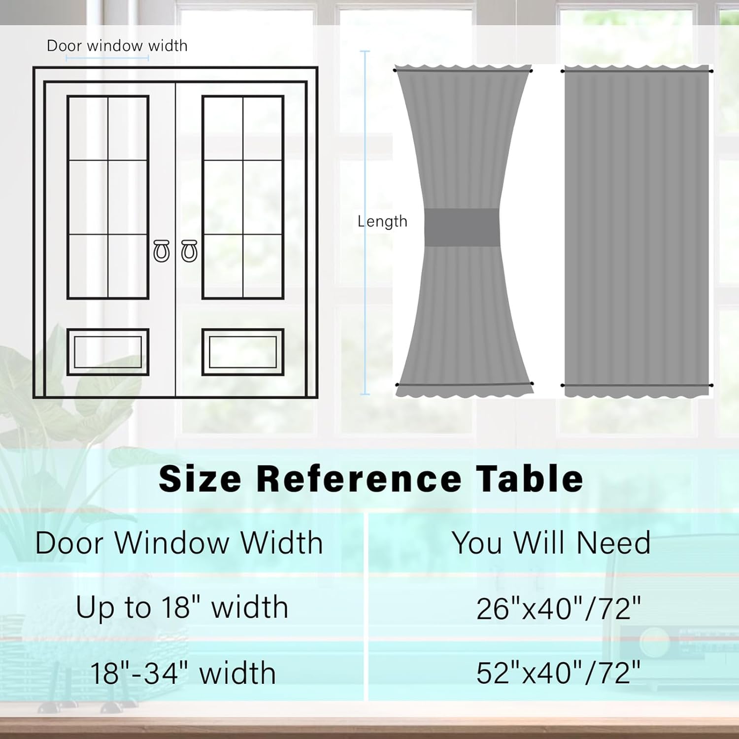 White Lace French Door Curtain with Tieback and Floral Design