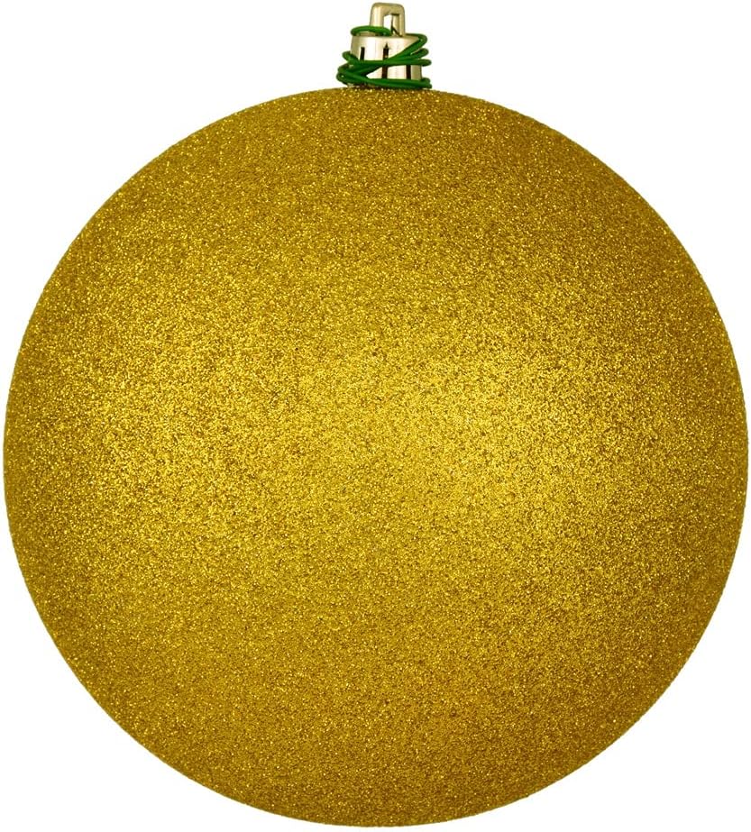 Vickerman 6 Inchi Gold Glitter Hanging Ornament Set