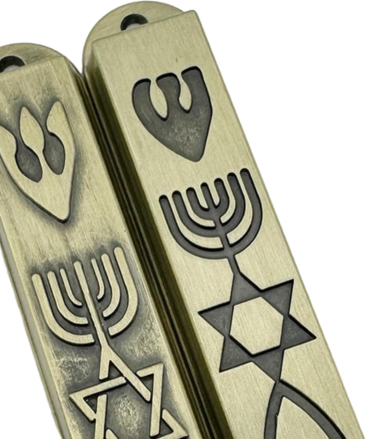 Modern Door Mezuzahs 2 Pcs Metal Decor