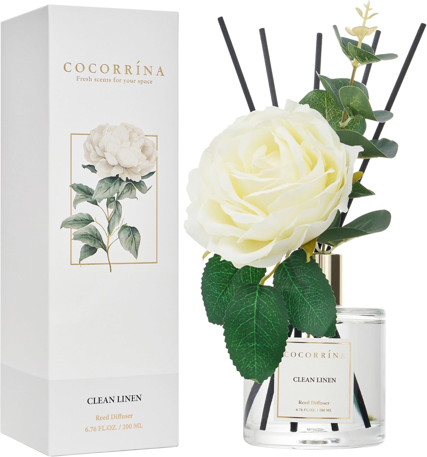 Cocorrna Clean Linen Reed Diffuser Set