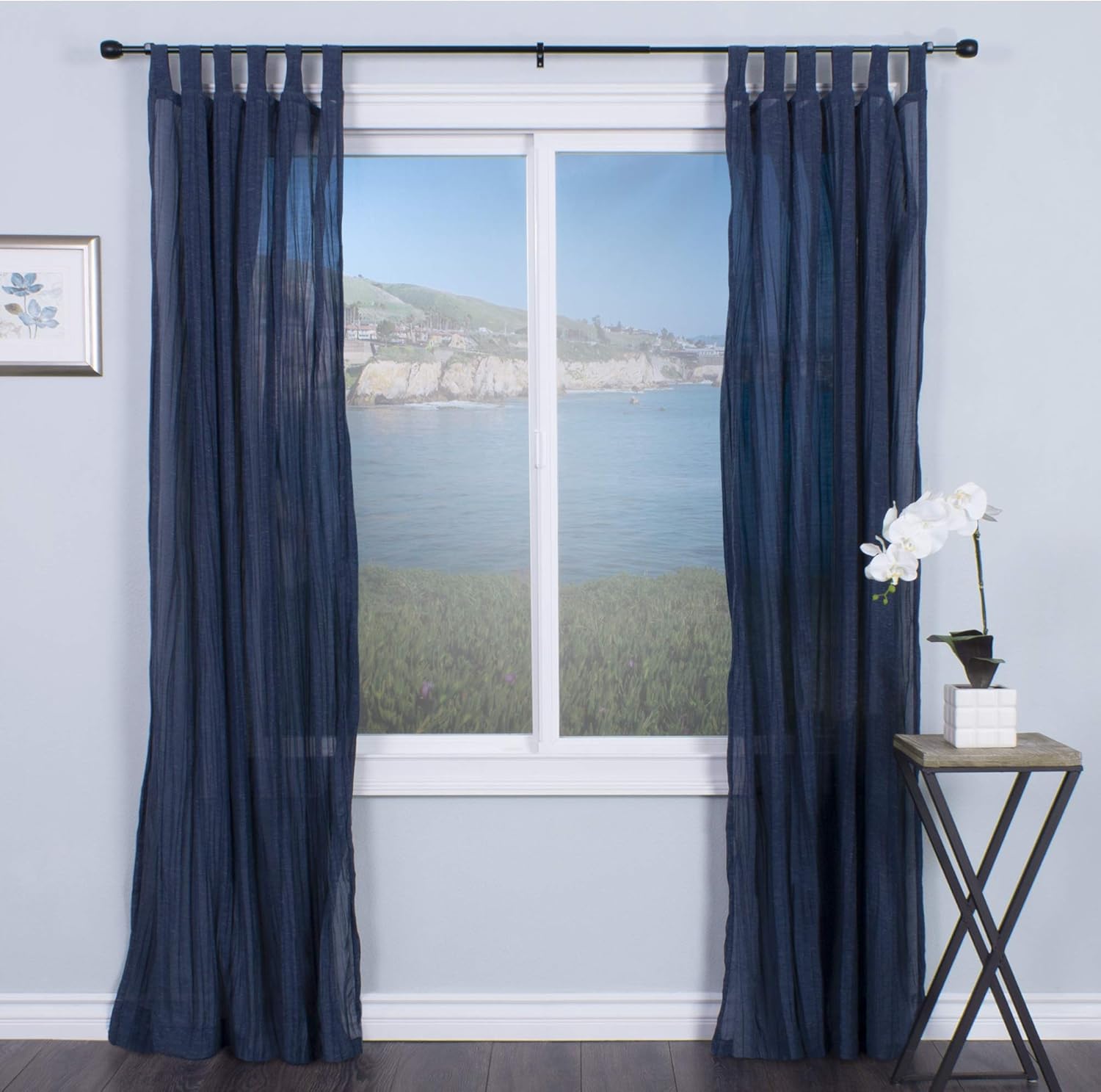 Decopolitan 5 8 Inch Cap Curtain Rod Set Black
