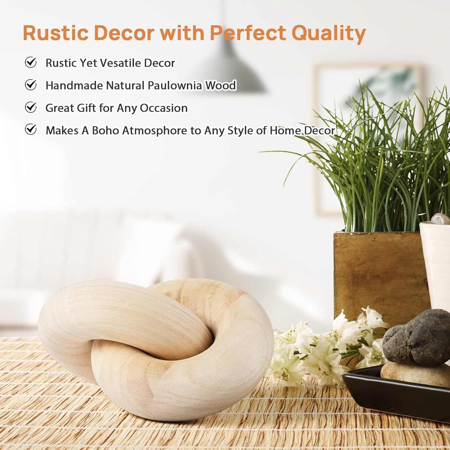 Handcrafted Wood Chain Decor for Home Decor