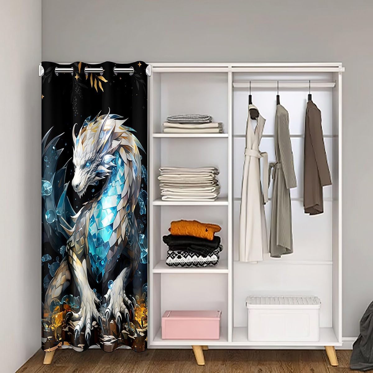 Castle Fairy 3D Western Dragon Door Curtain