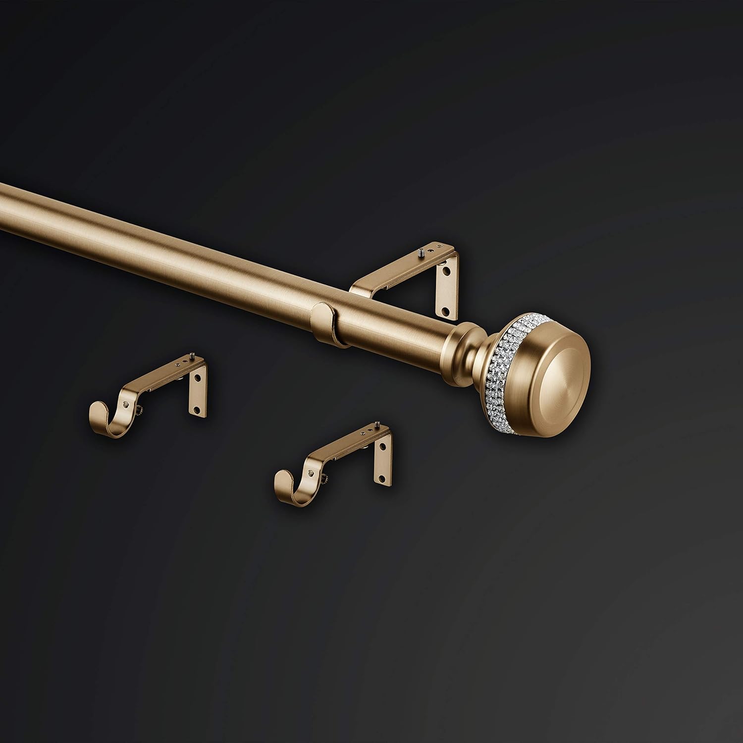 MODE Premium 1 18 Curtain Rod Set with Warm Gold Finials
