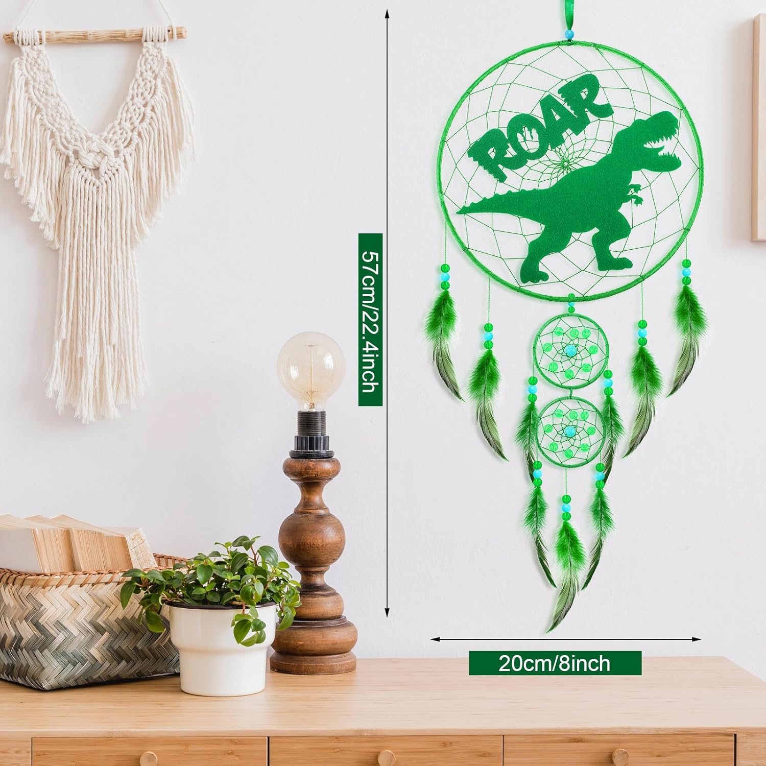 Dinosaur Dream Catcher Kit for Kids Room Decor