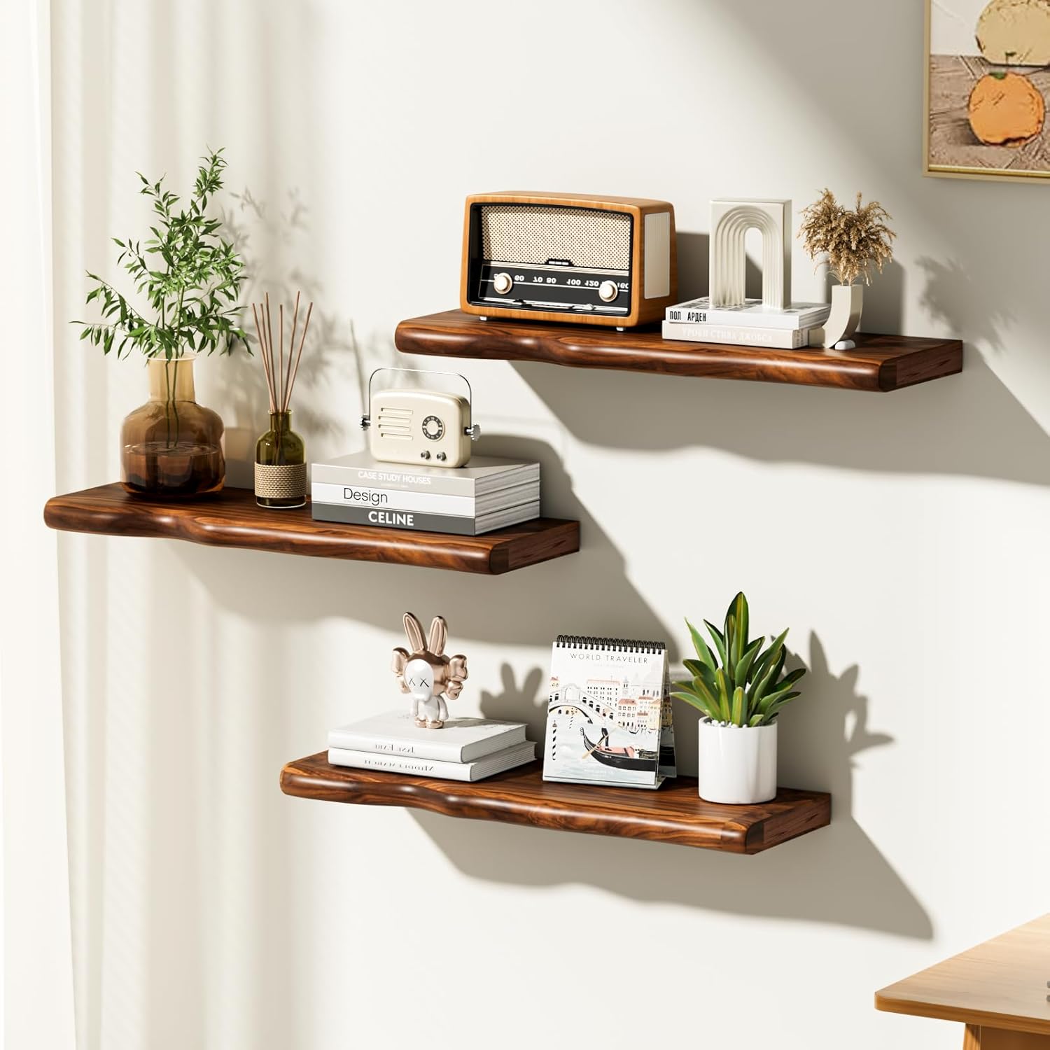 24 Inch Rustic Floating Shelf for Living Room