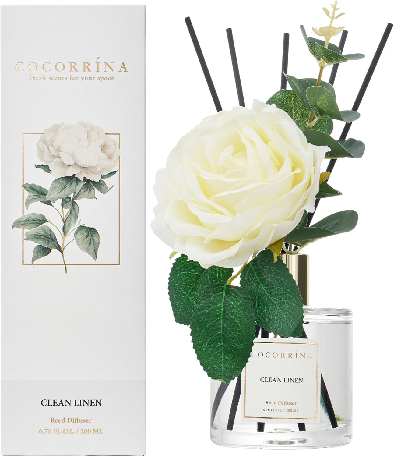 Cocorrna Clean Linen Reed Diffuser Set