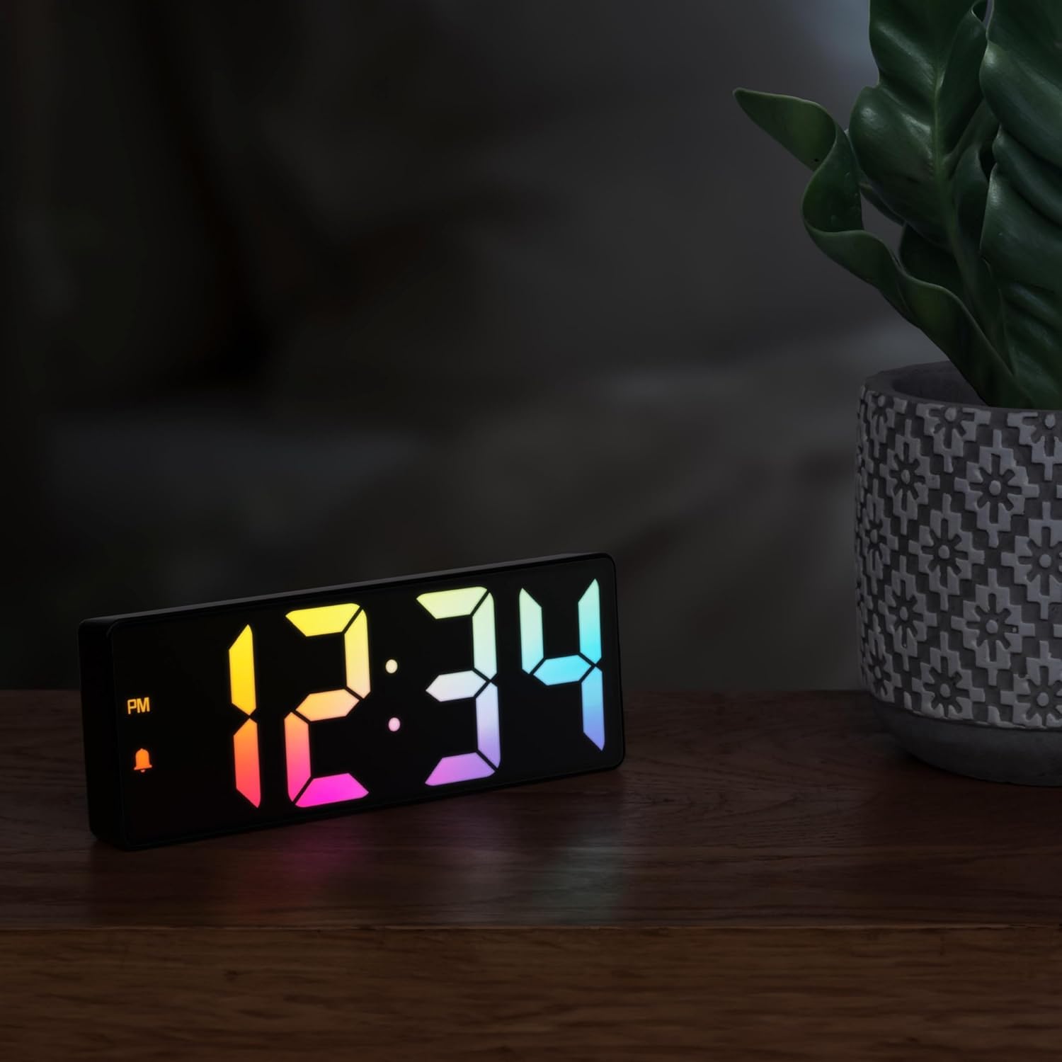 La Crosse Technology 2 Inch Gradient Alarm Clock with Temperature Display