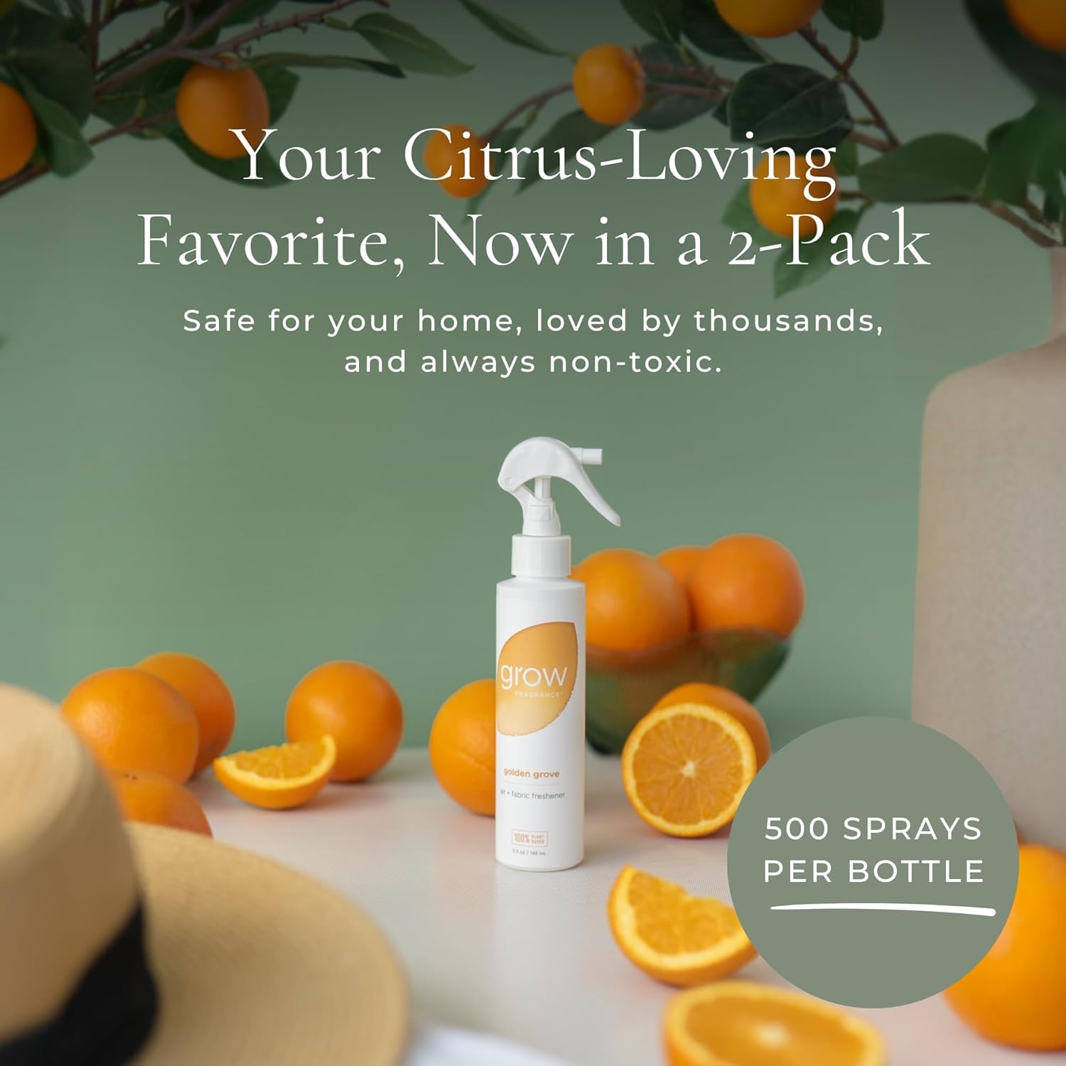Grow Fragrance Plant-Based Air Freshener Spray 2 Pack